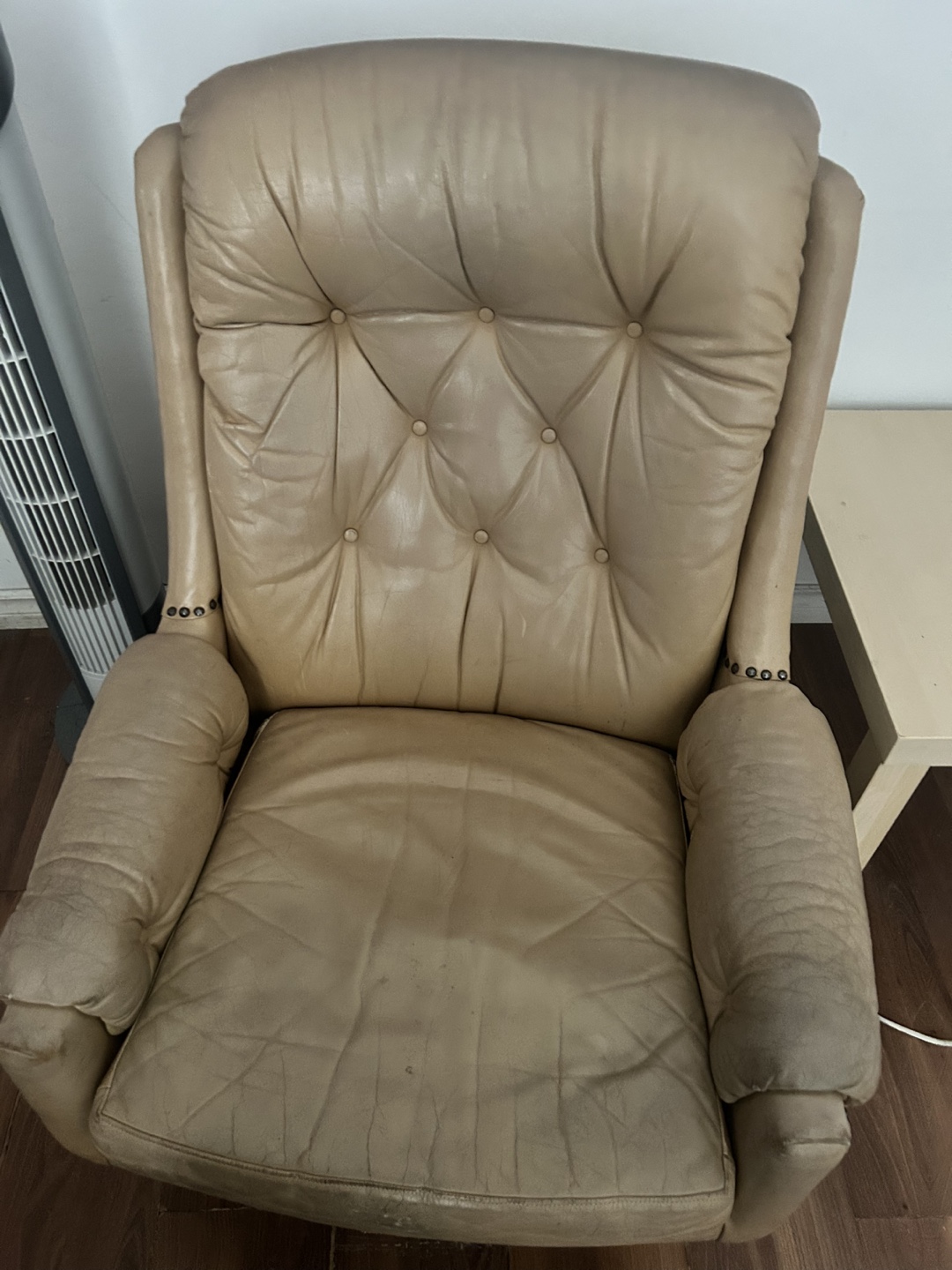 Vintage Leather Swivel Chair
