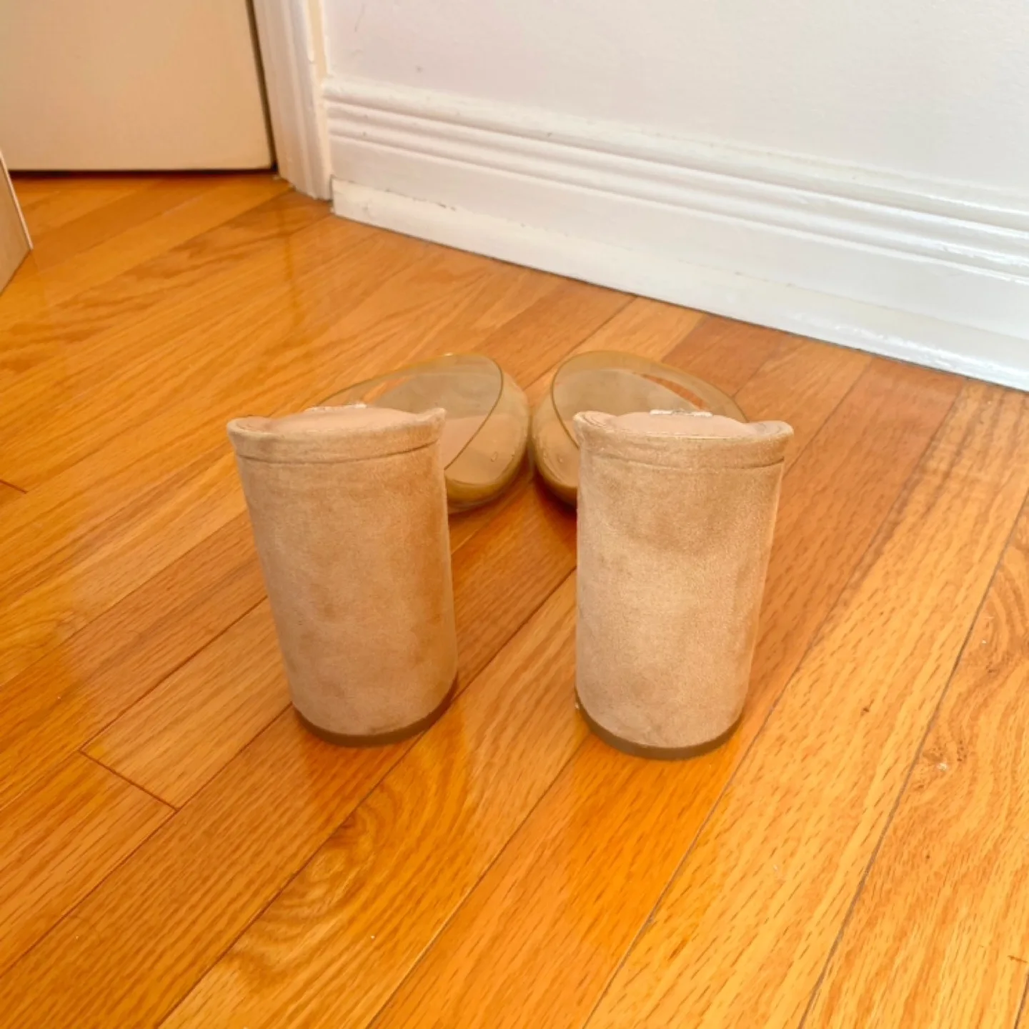 Steve Madden Clear and Nude Block Heel Mules image indicator(5)