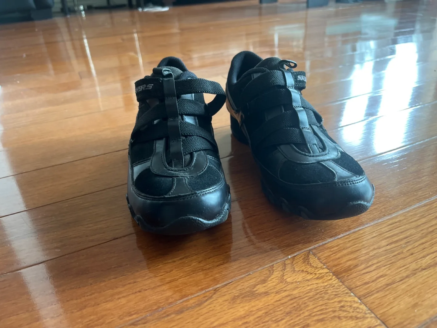 Skechers Black Velcro Sneakers thumbnail