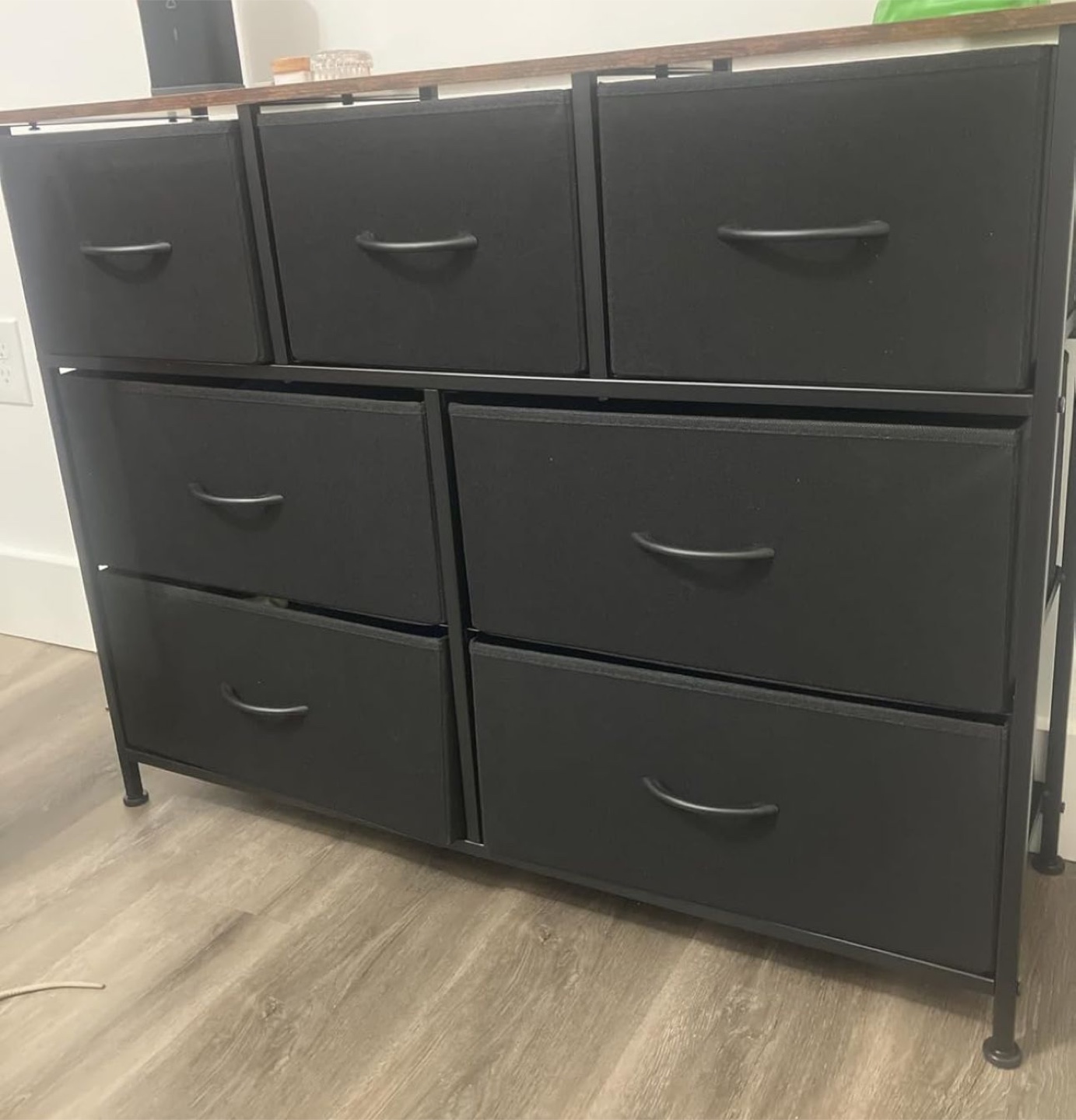 7-Drawer Fabric Dresser with Rustic Top - photo 2