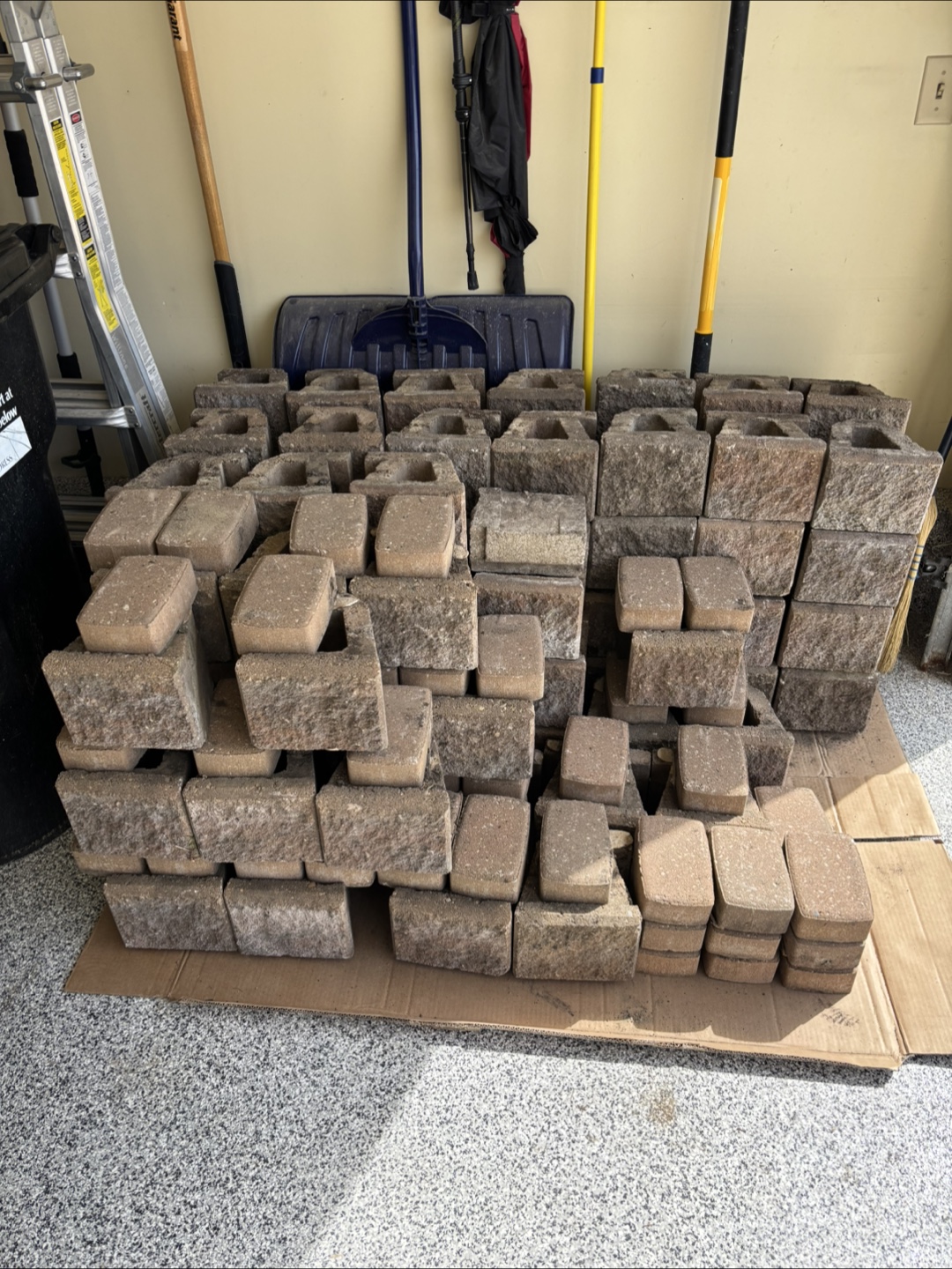 Bulk lot of retaining wall blocks