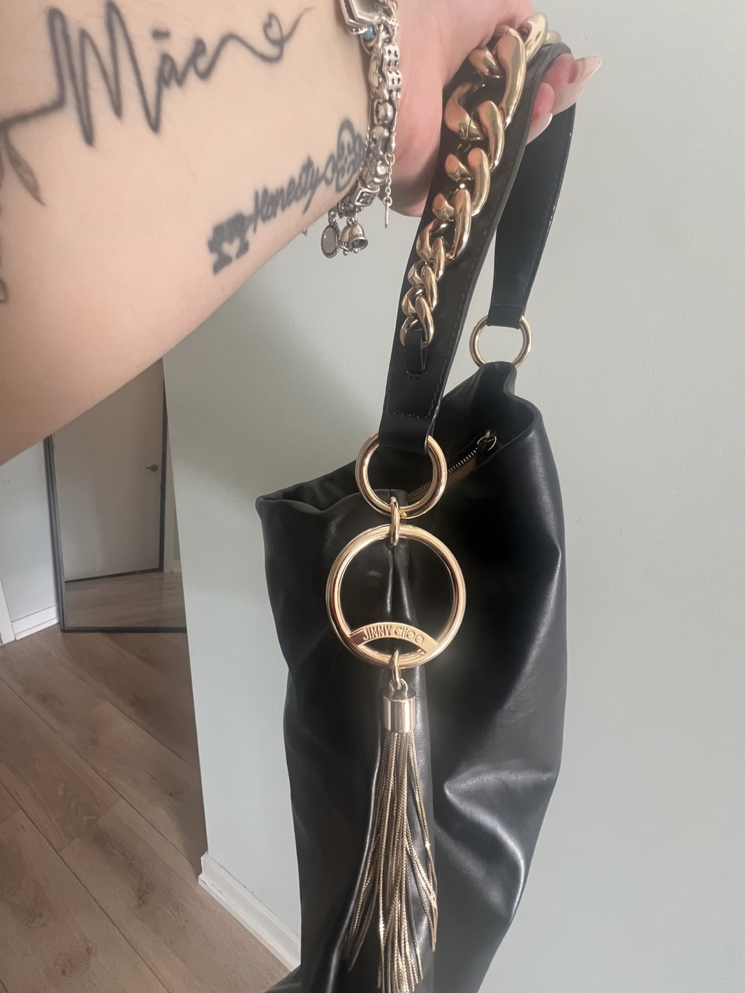 Jimmy Choo Black Leather Bag - photo 2