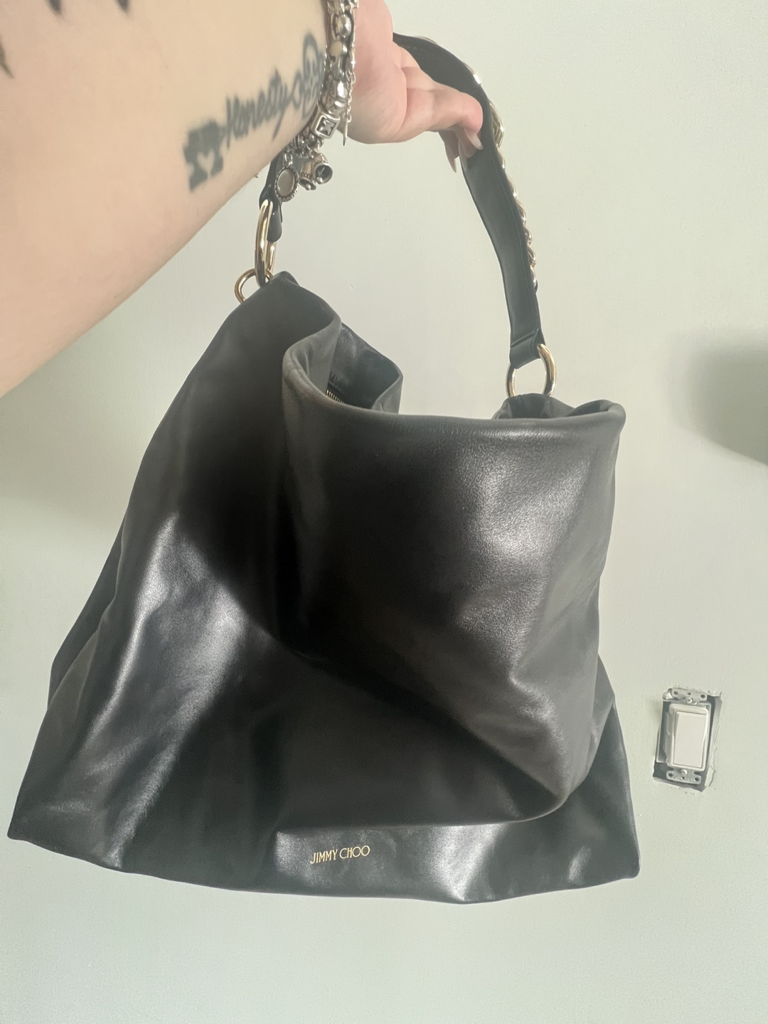 Jimmy Choo Black Leather Bag