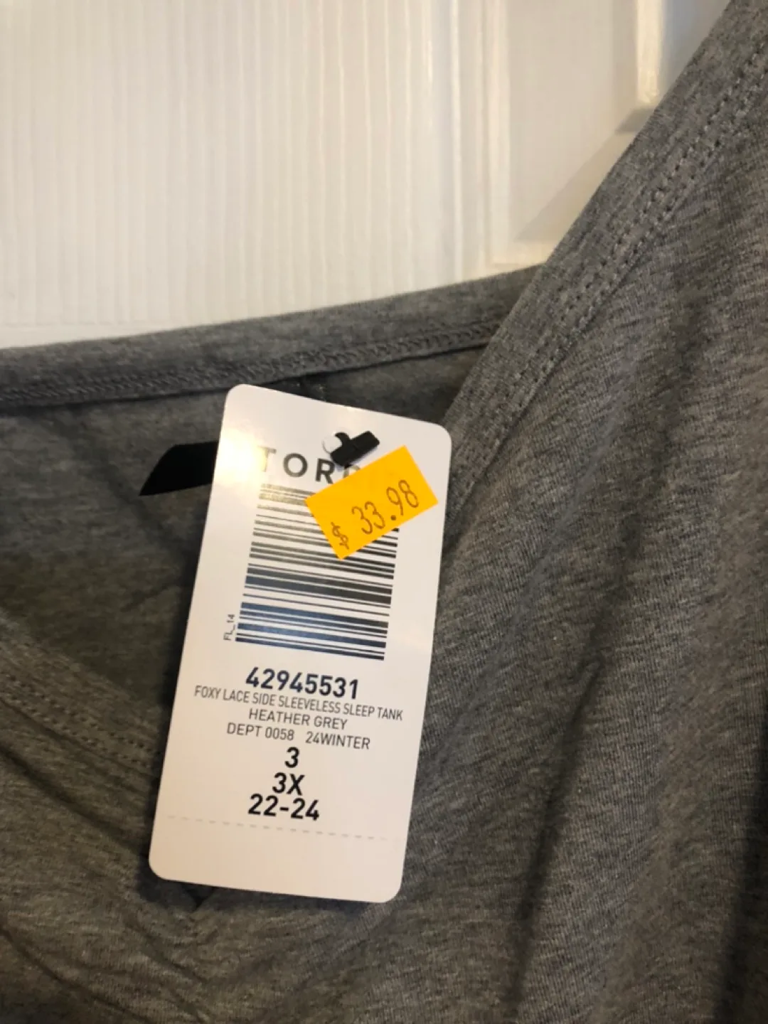 TORRID Foxy Sleep Tank, Size 3 NWT image indicator(3)