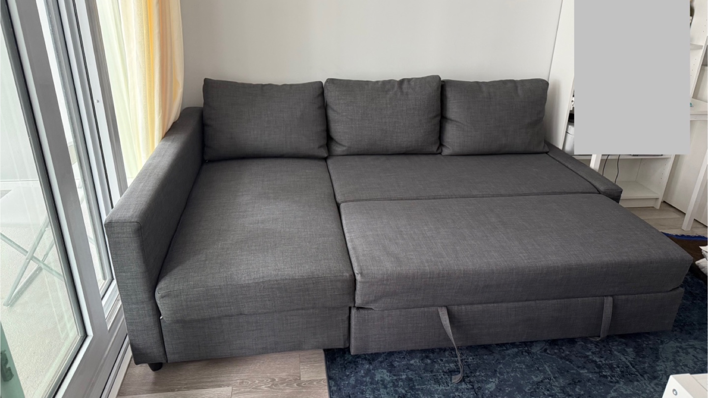 IKEA FRIHETEN Corner Sofa-Bed with Storage - Skiftebo Dark Grey - photo 2