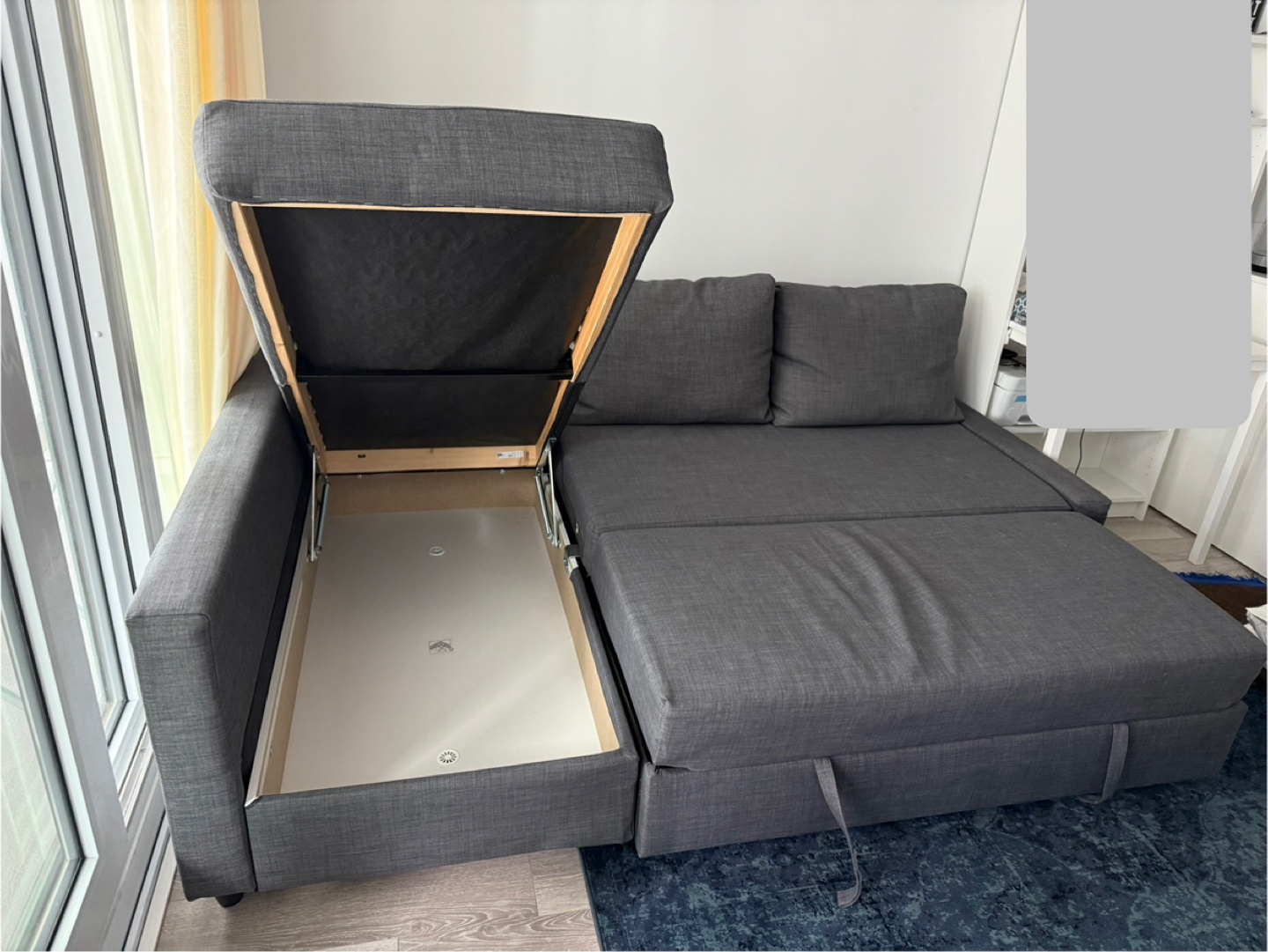 IKEA FRIHETEN Corner Sofa-Bed with Storage - Skiftebo Dark Grey - photo 3