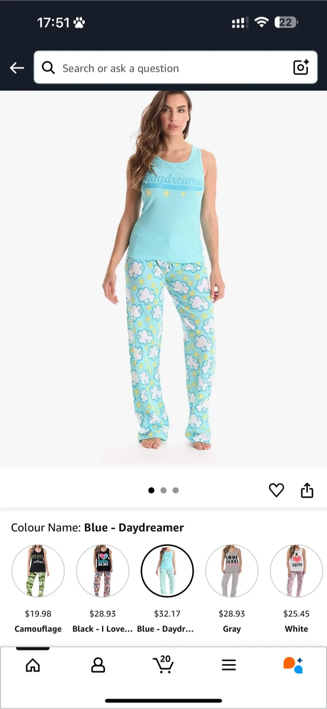 Brand New Just Love Women's Daydreamer Pajama Set thumbnail