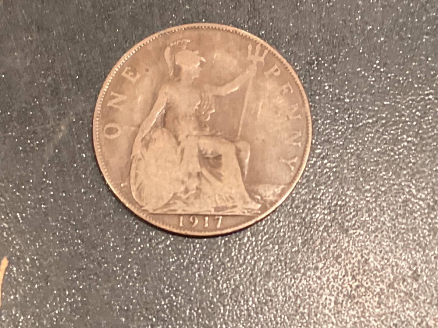 1917 Great Britain One Penny GEORGE V Coin - photo 2