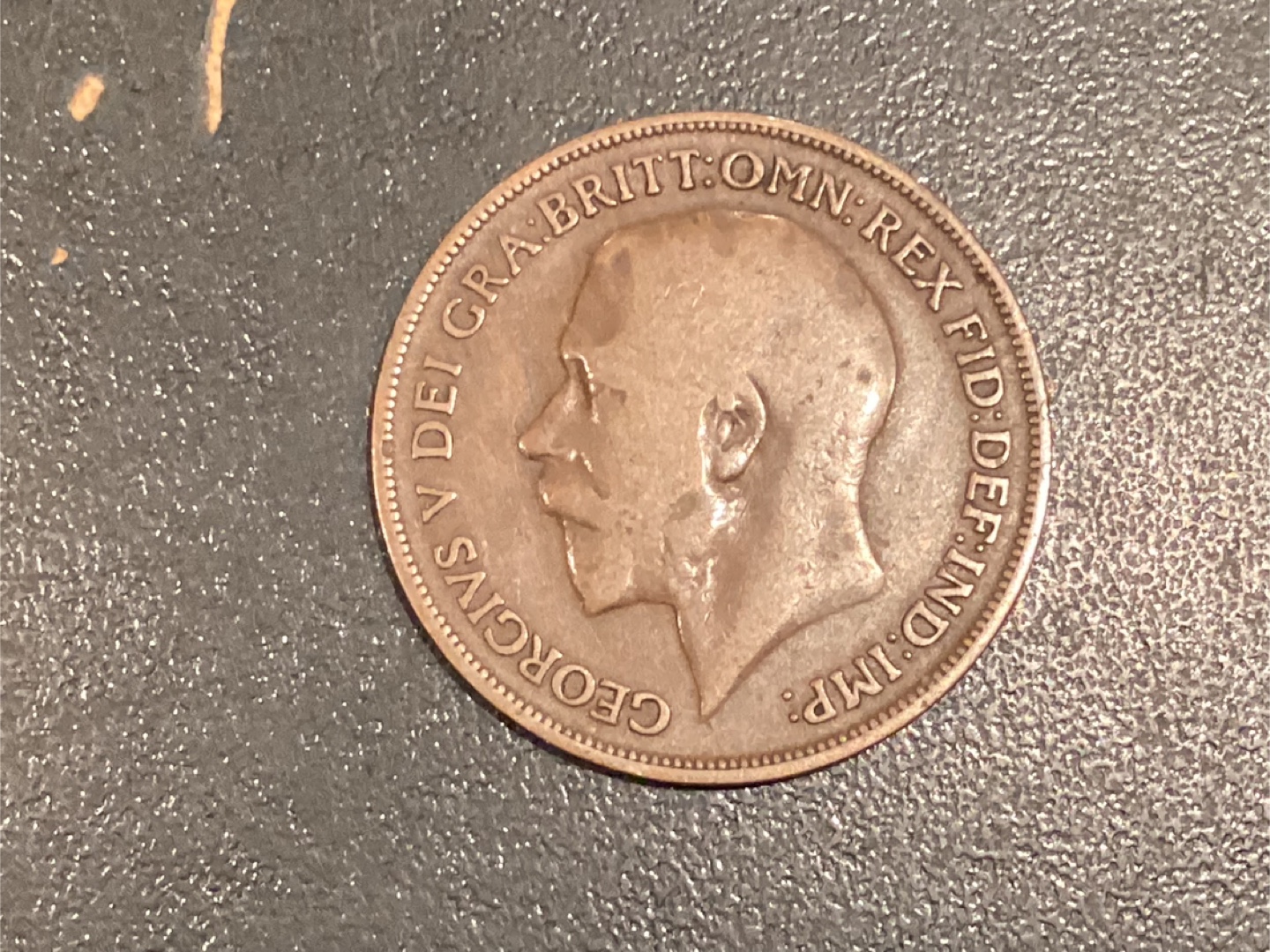 1917 Great Britain One Penny GEORGE V Coin