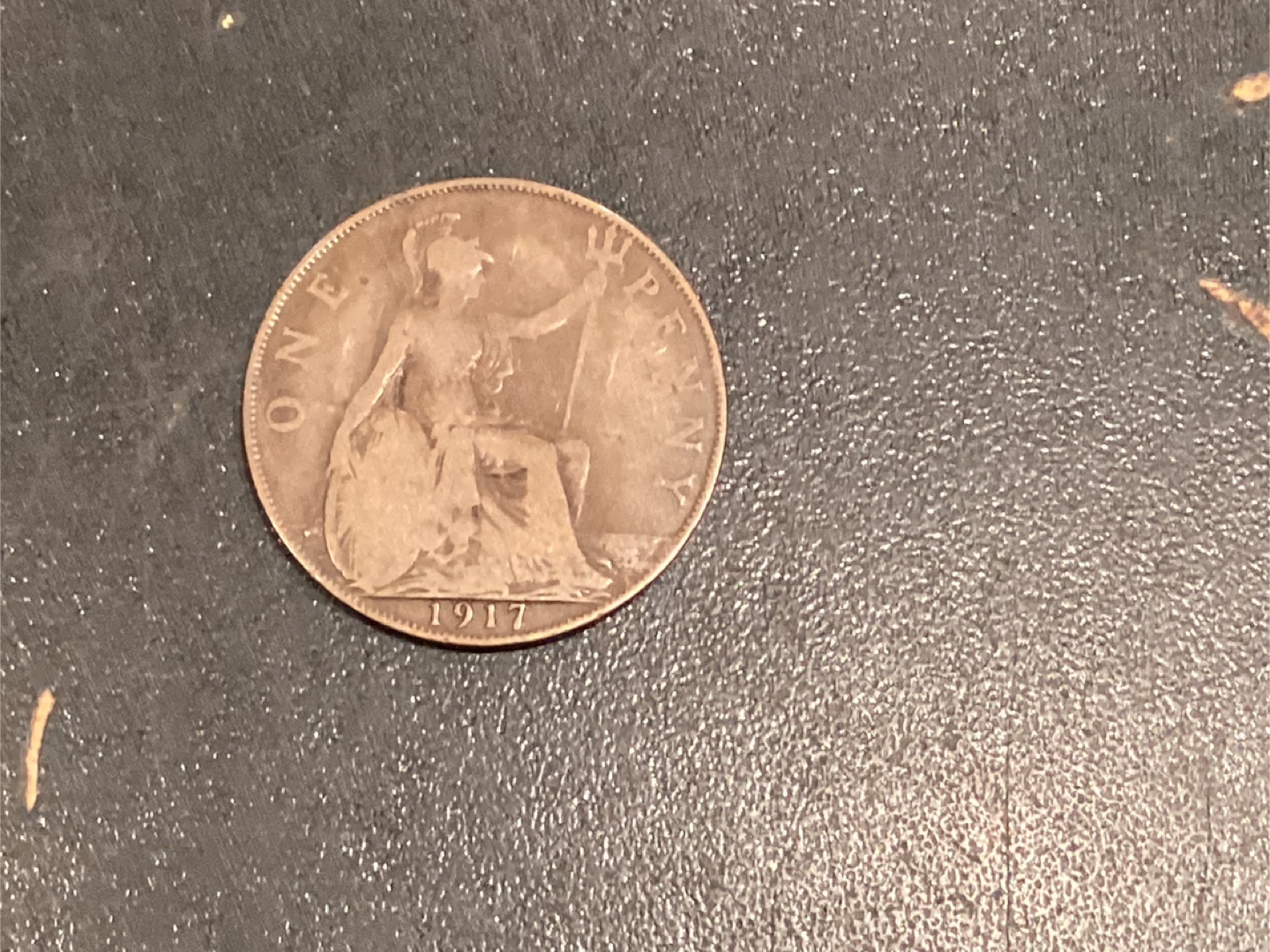 1917 Great Britain One Penny GEORGE V Coin - photo 4