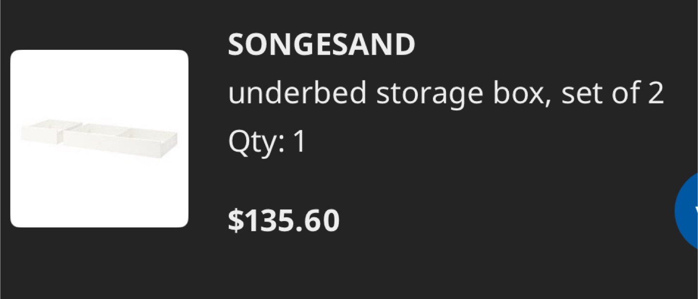 IKEA SONGESAND Underbed Storage Boxes - Set of 2 - photo 5