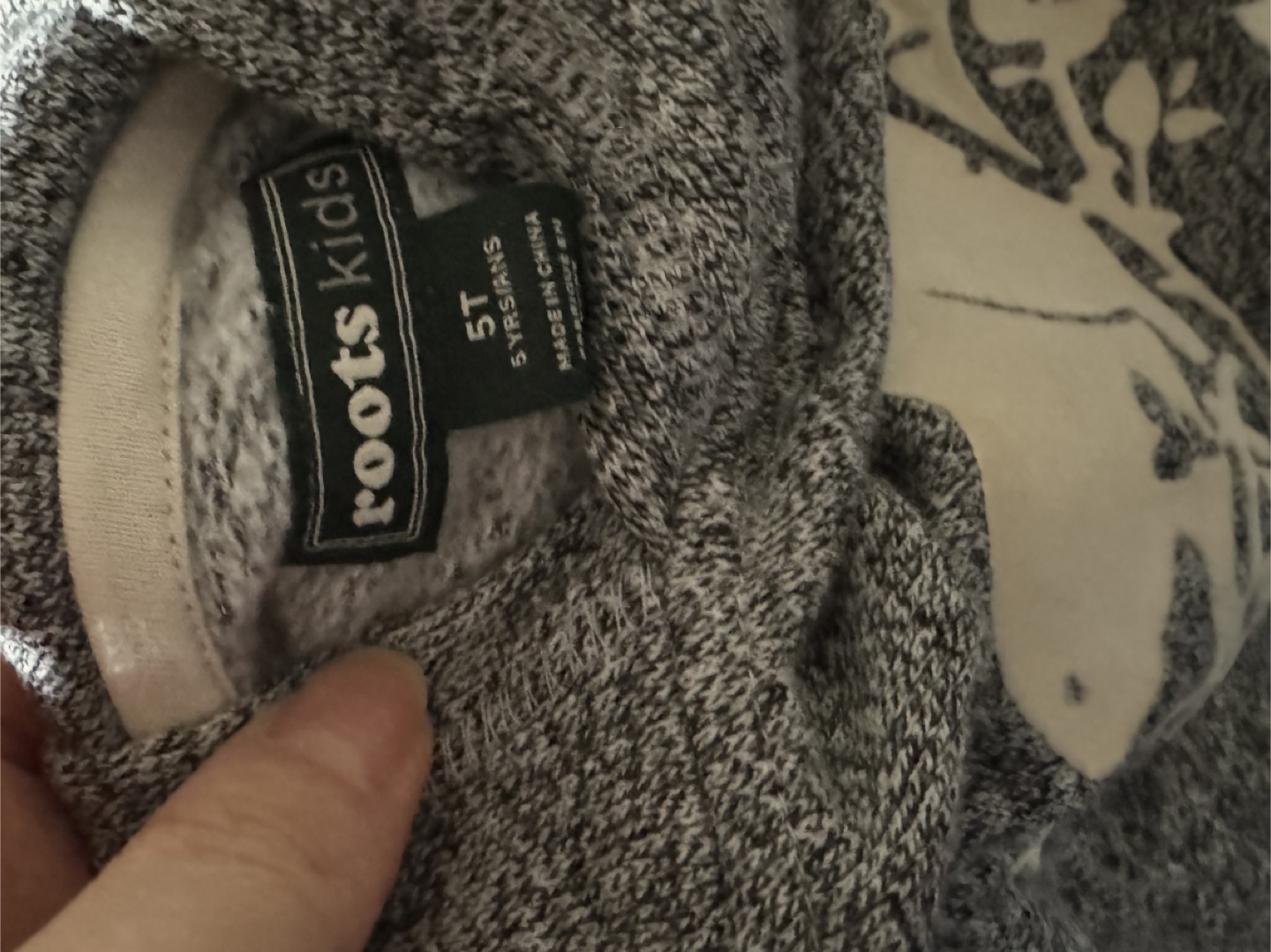Roots Kids Grey Hoodie Size 5T - photo 2
