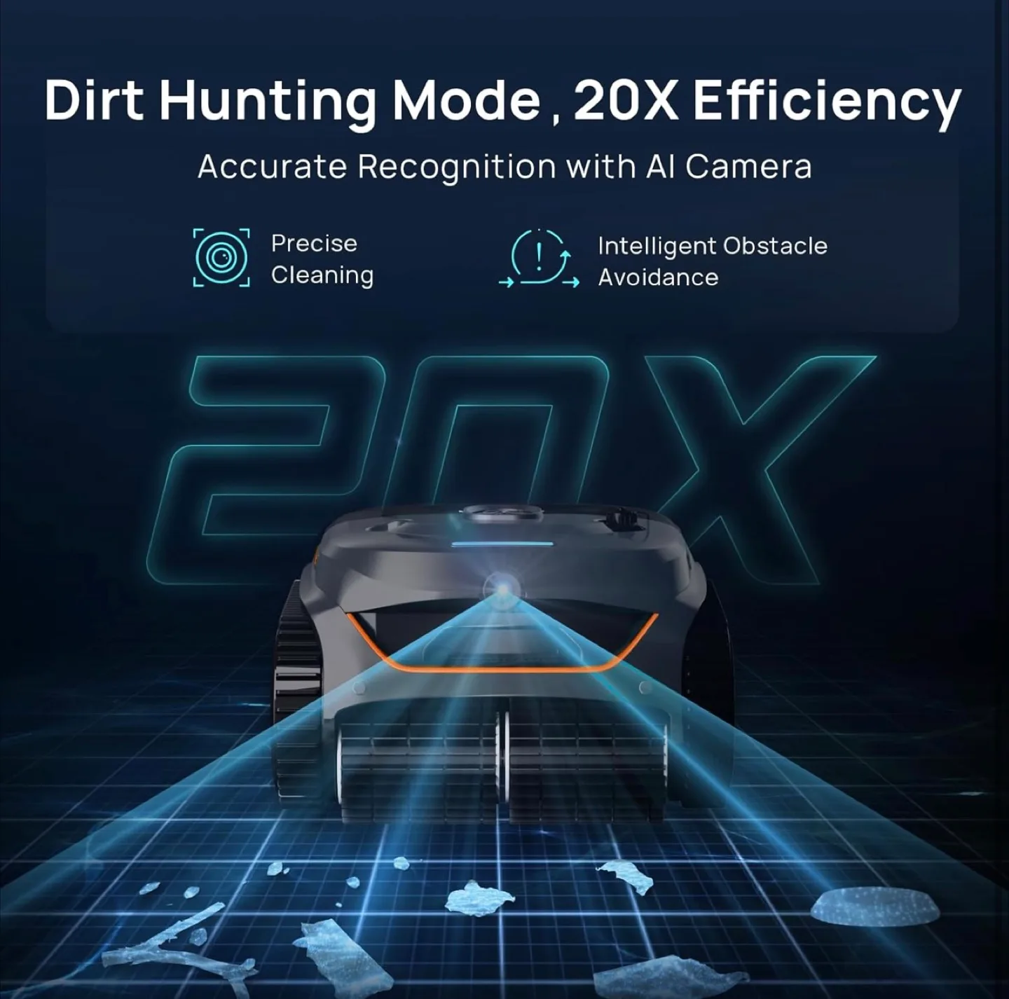 WYBOT C2 Vision Cordless Robotic Pool Cleaner image indicator(4)