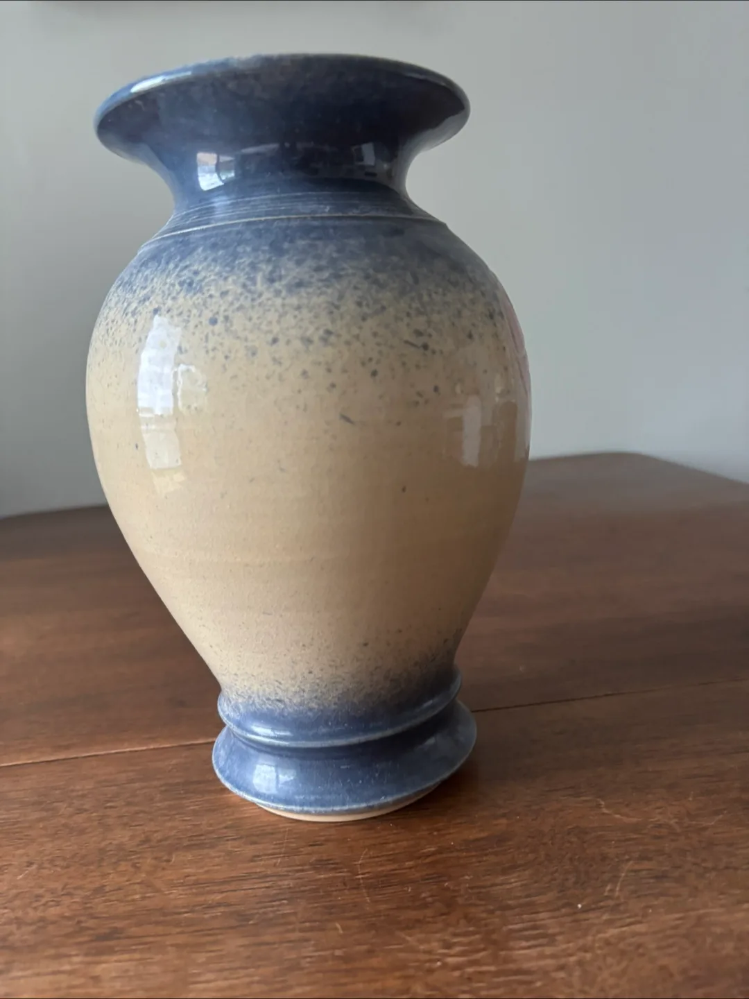 Vintage Pottery Vase with Floral Design image indicator(4)