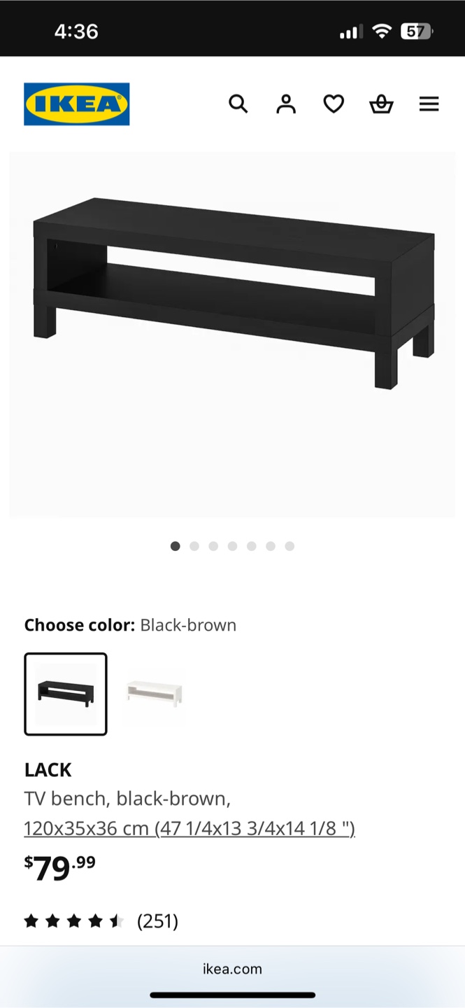 IKEA TV Bench - Black