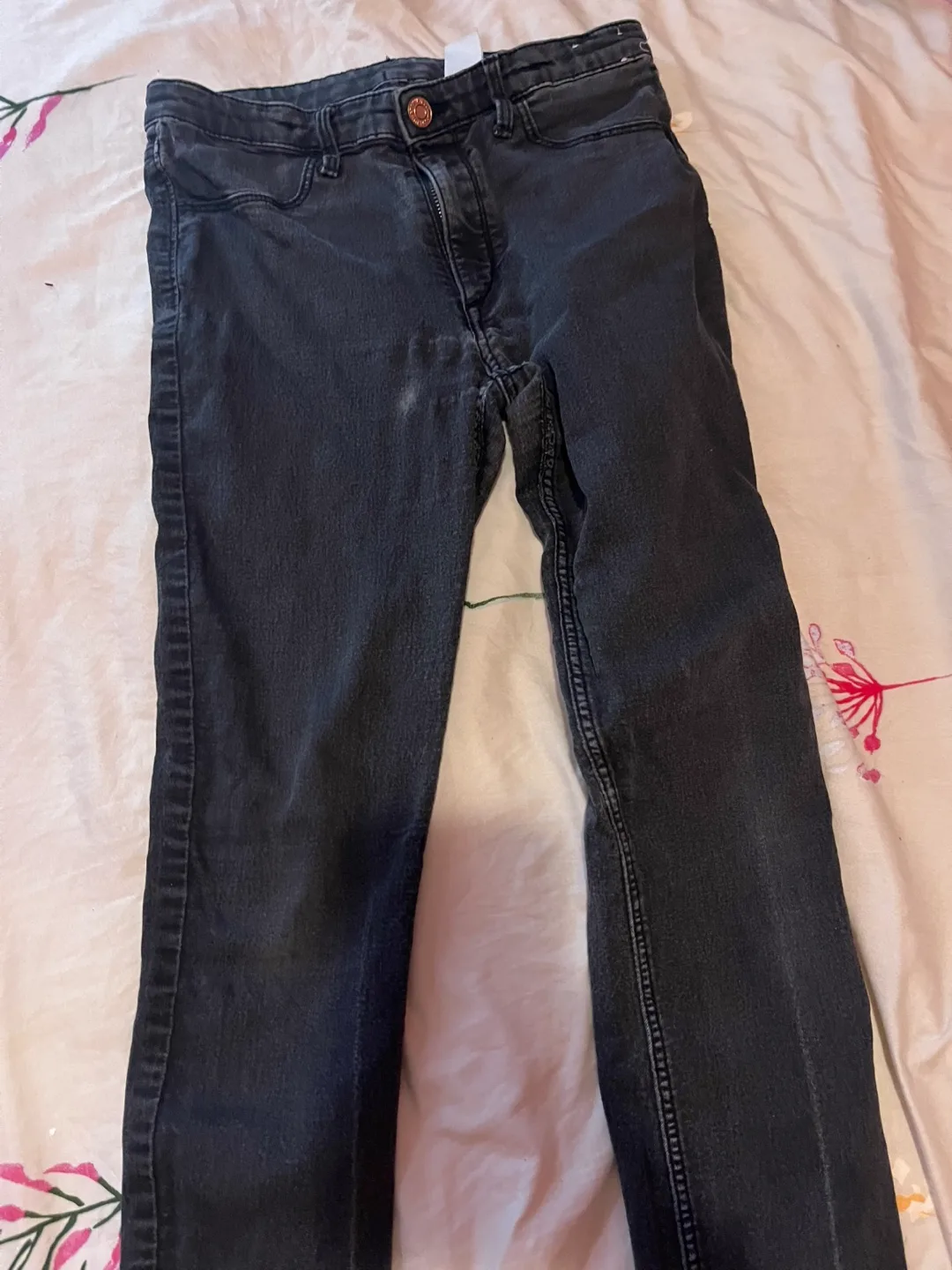 HM Black Skinny Jeans Size 11-12 YEARS OLD thumbnail