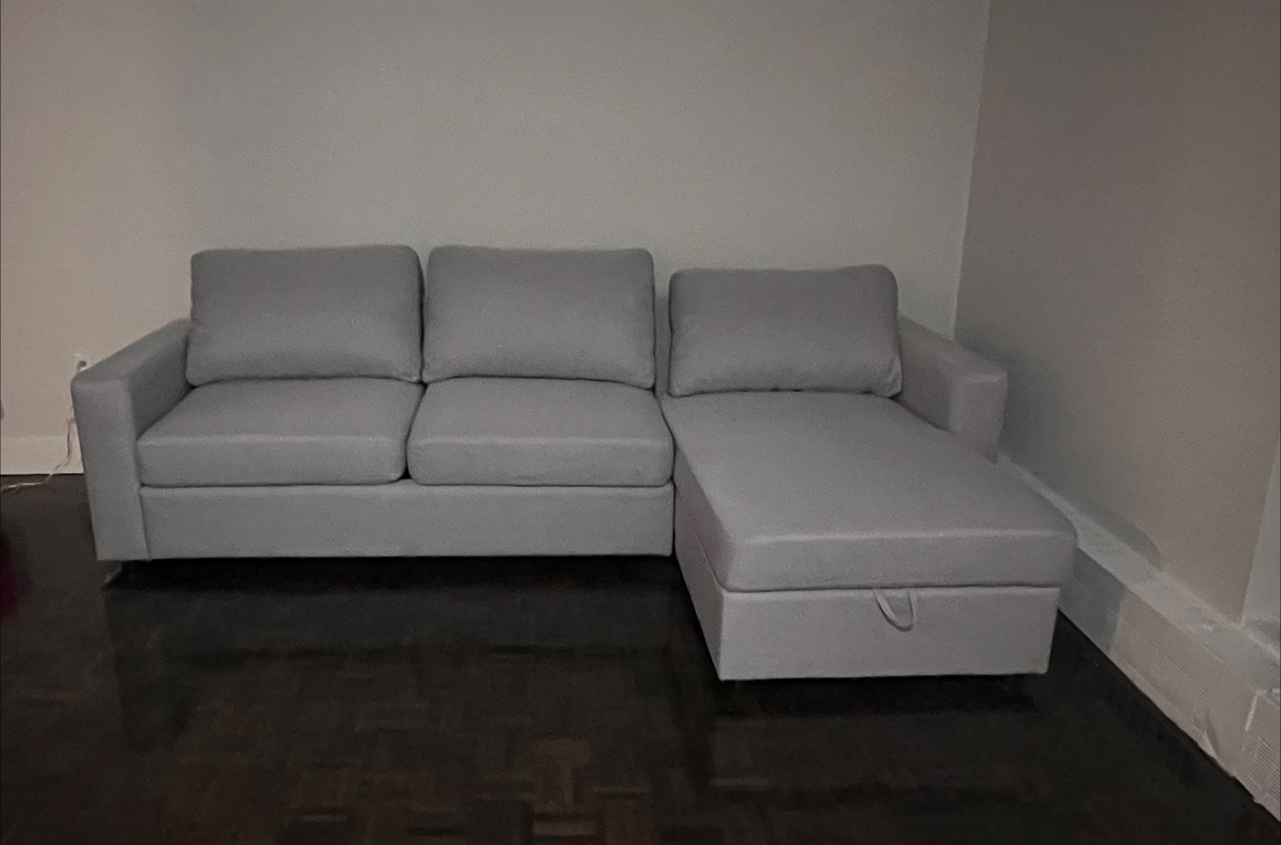 Grey Sofa Bed with Storage. L-Shaped - photo 2