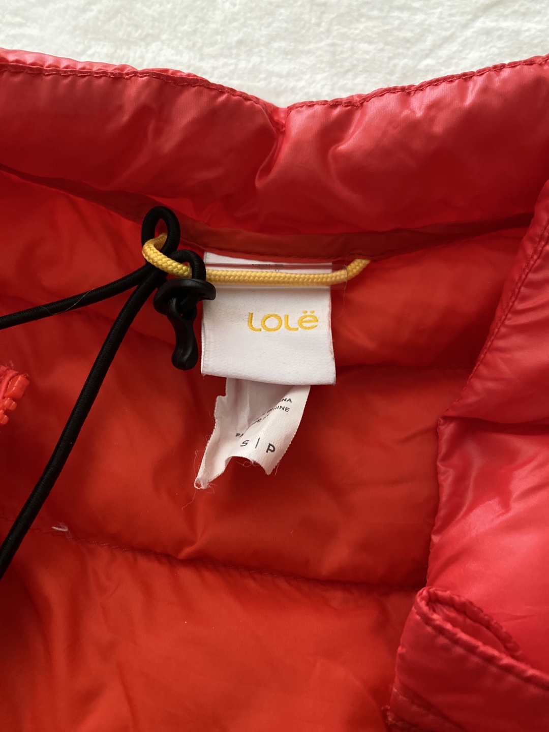 Red Lolë puffer jacket