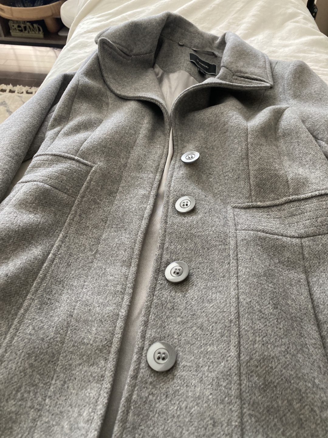 Le Chateau Grey Wool Blend Coat - Size XXS - photo 4