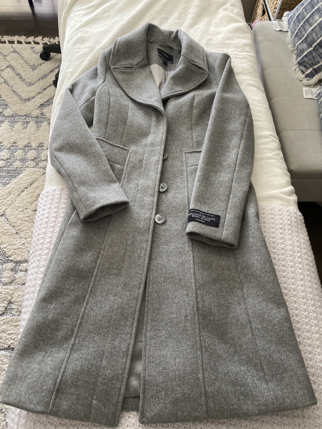 Le Chateau Grey Wool Blend Coat - Size XXS - photo 3