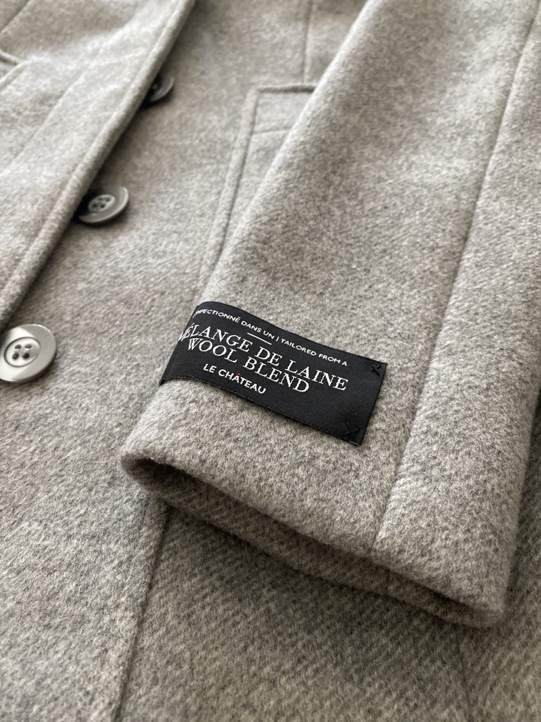 Le Chateau Grey Wool Blend Coat - Size XXS - photo 2