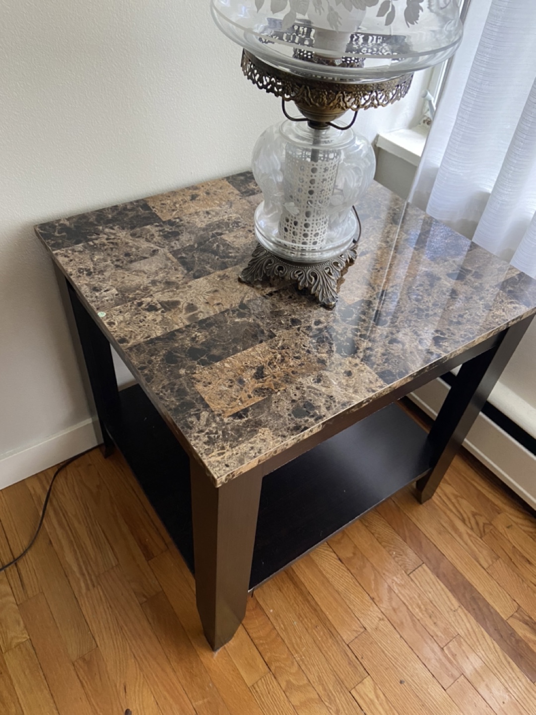Marble-Top End Table x 2 - photo 2