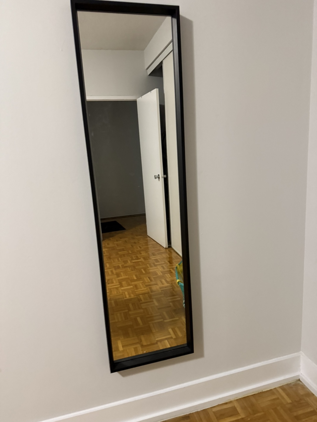 IKEA- Full-Length Mirror with Black Frame (No Bargains) - photo 2