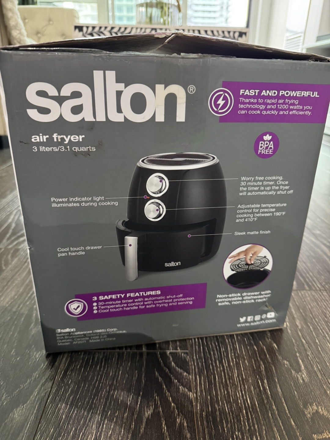 Salton 3 Liter/3.1 Quart Air Fryer - photo 2