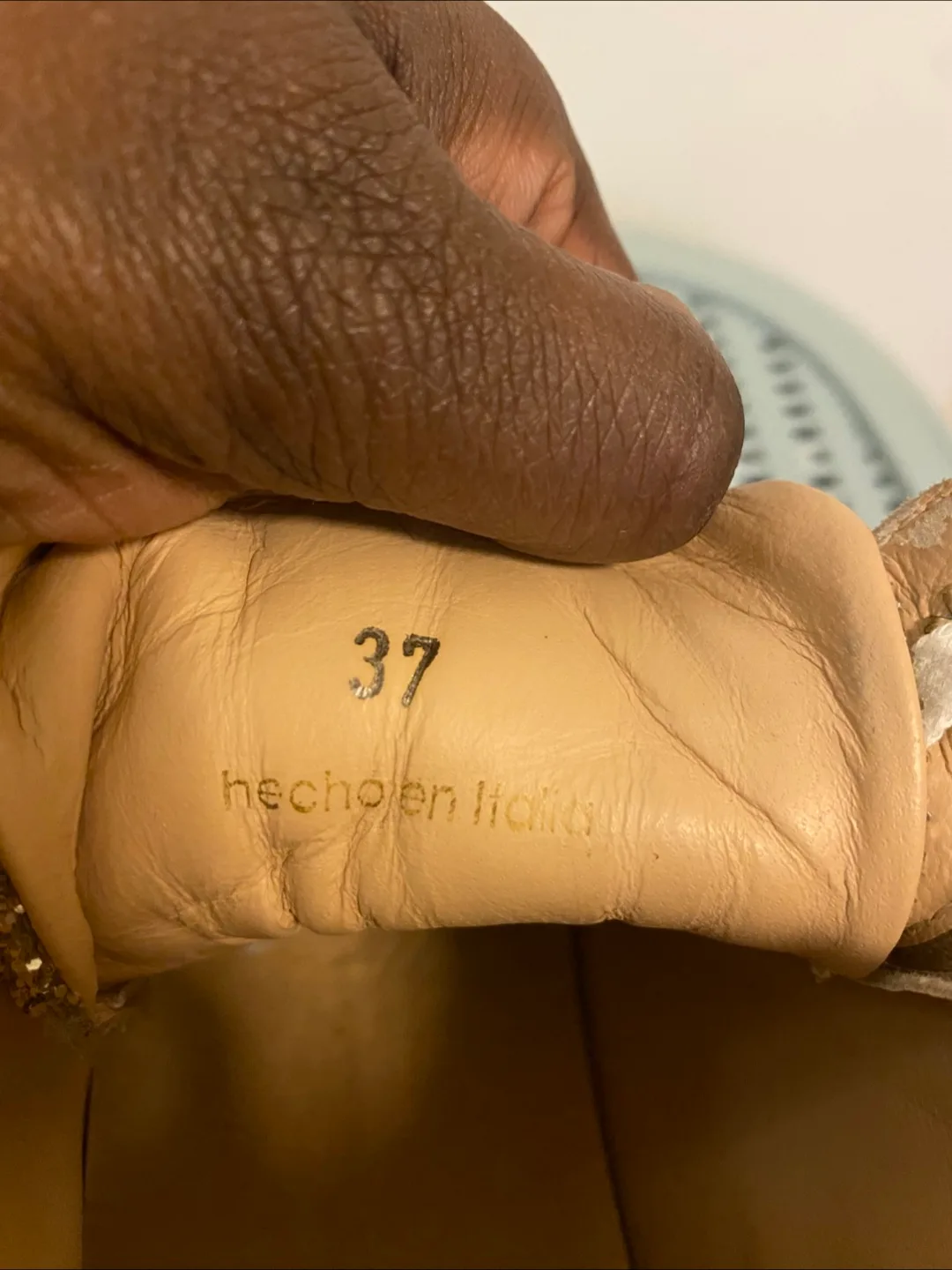 Authentic Moschino high top gold sneakers image indicator(6)