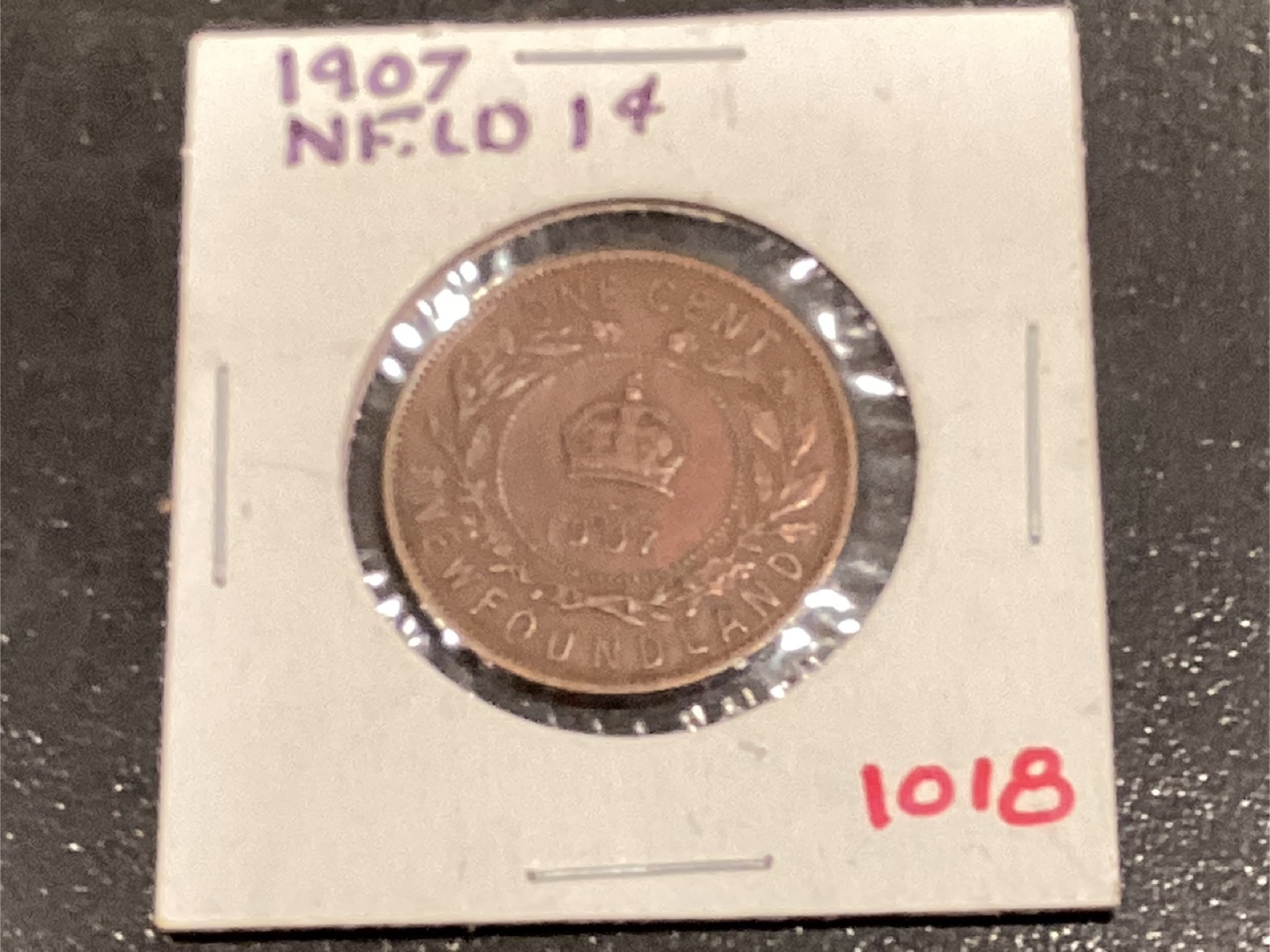1907 Newfoundland One Cent Coin - photo 2