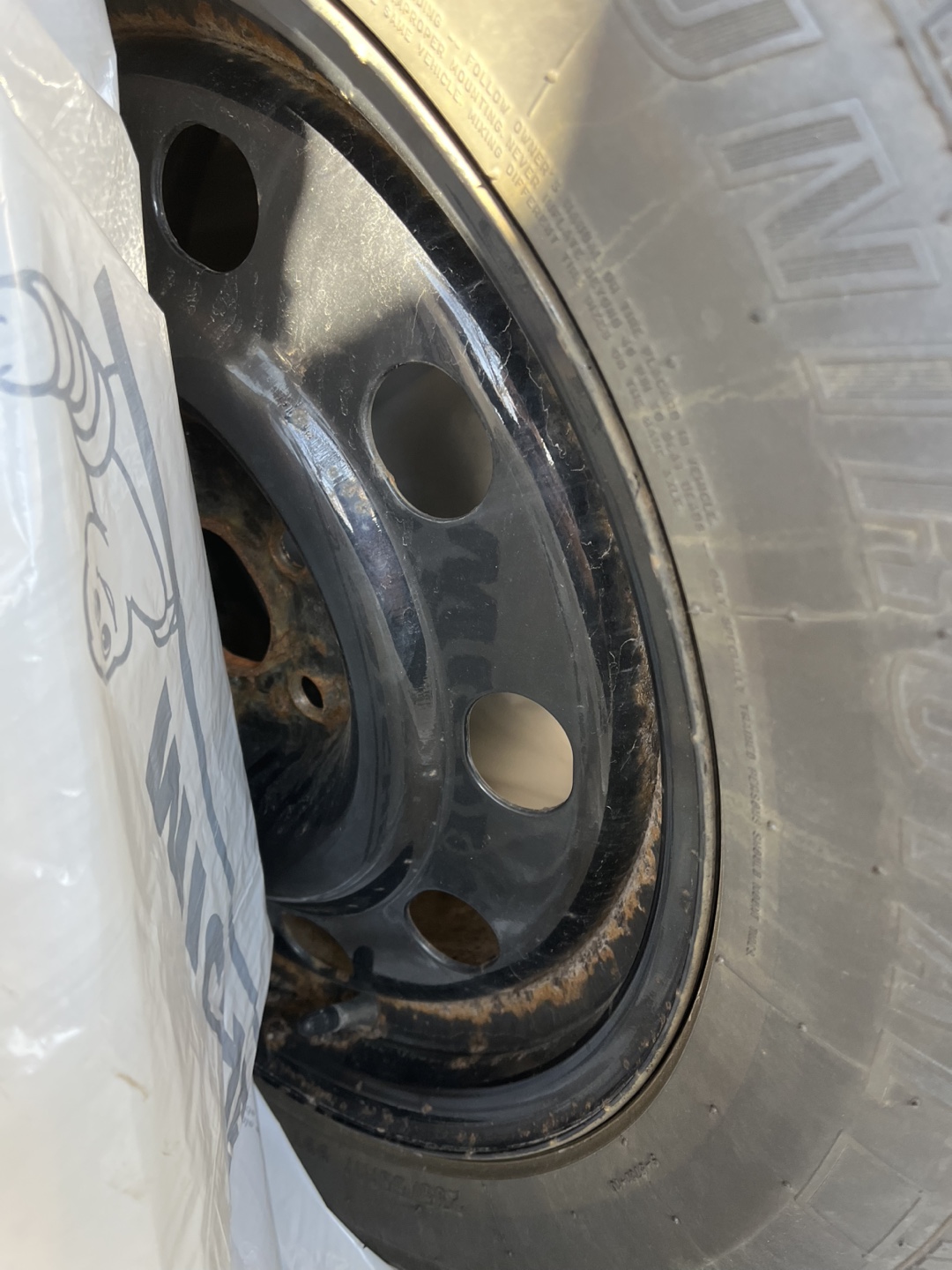 Used 235/55R17 Winter Tire on Steel Rim - photo 2