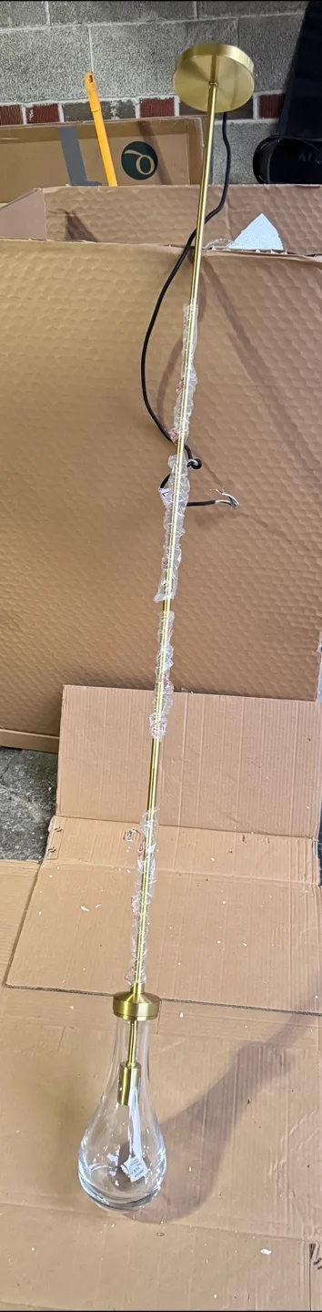 Elegant Gold and Glass Pendant Light Fixture image indicator(3)