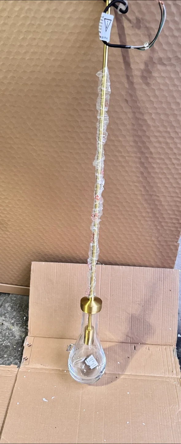 Elegant Gold and Glass Pendant Light Fixture image indicator(2)