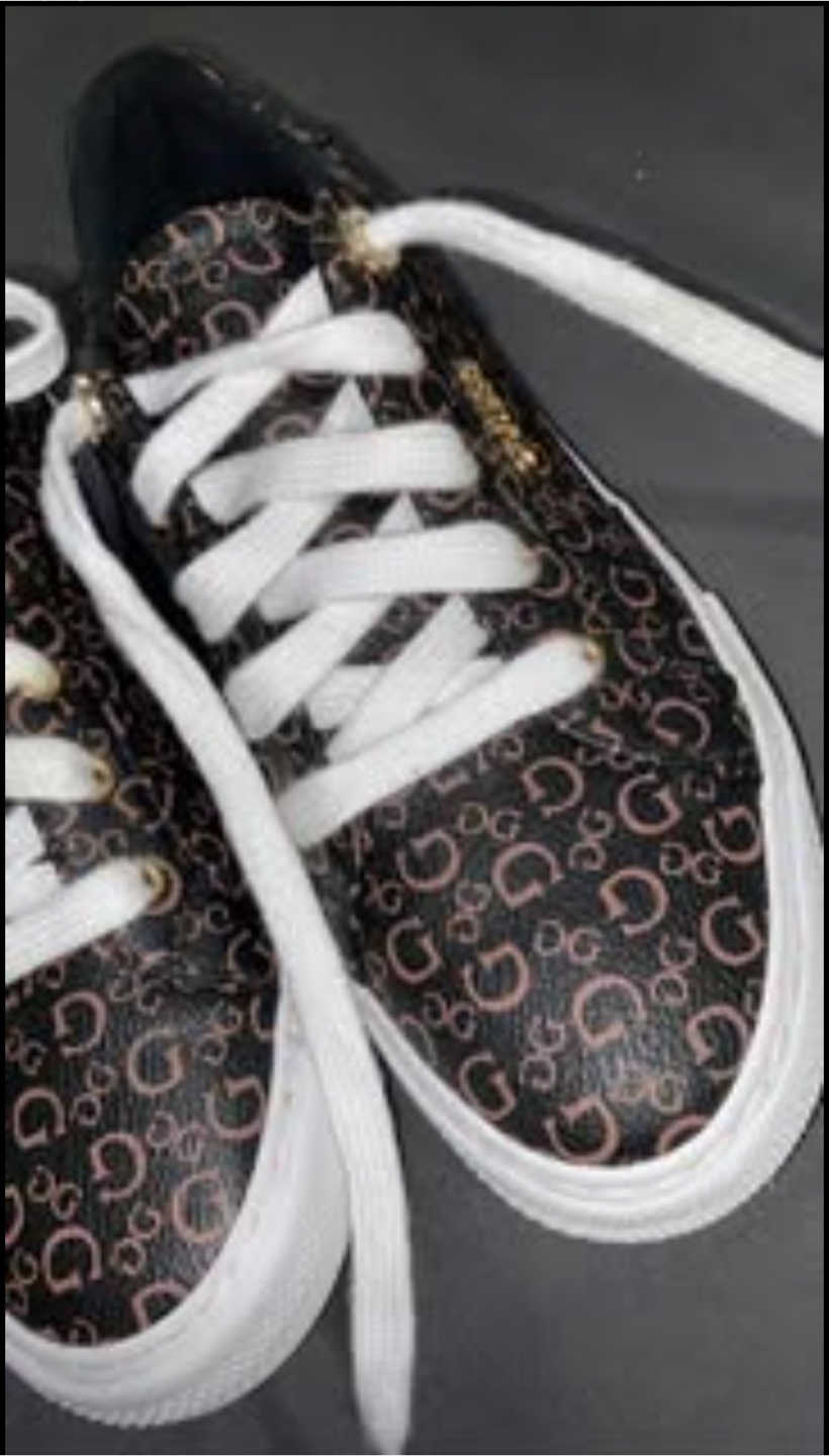 GUESS Black and Rose Gold Logo Sneakers - photo 3