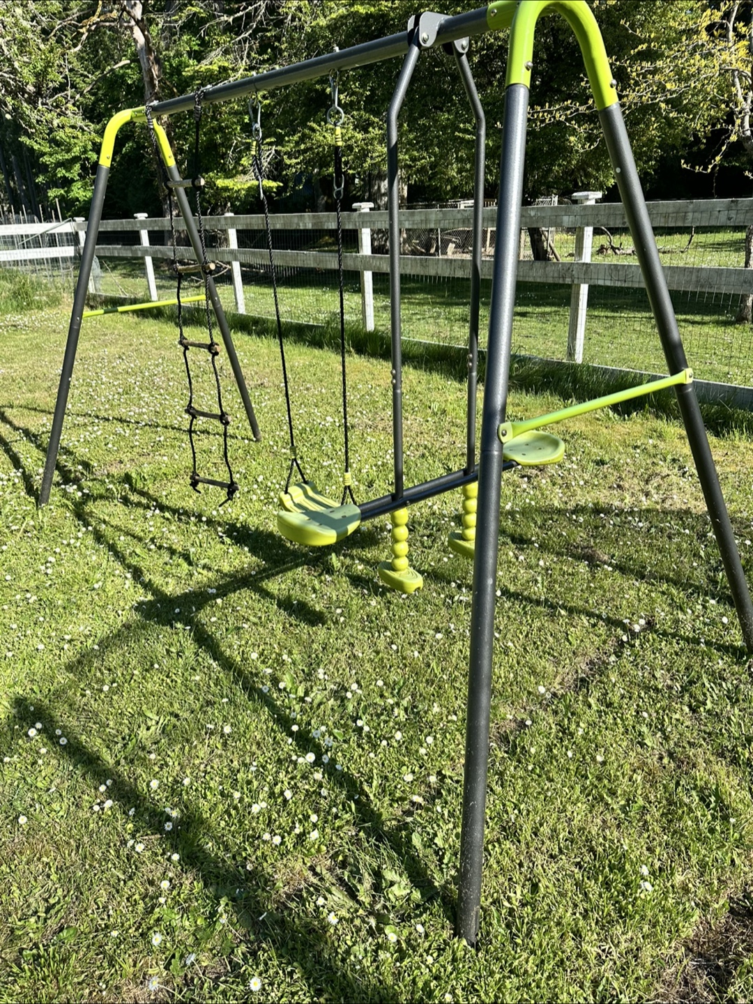 Kids' Outdoor Swing Set with Ladder - photo 2
