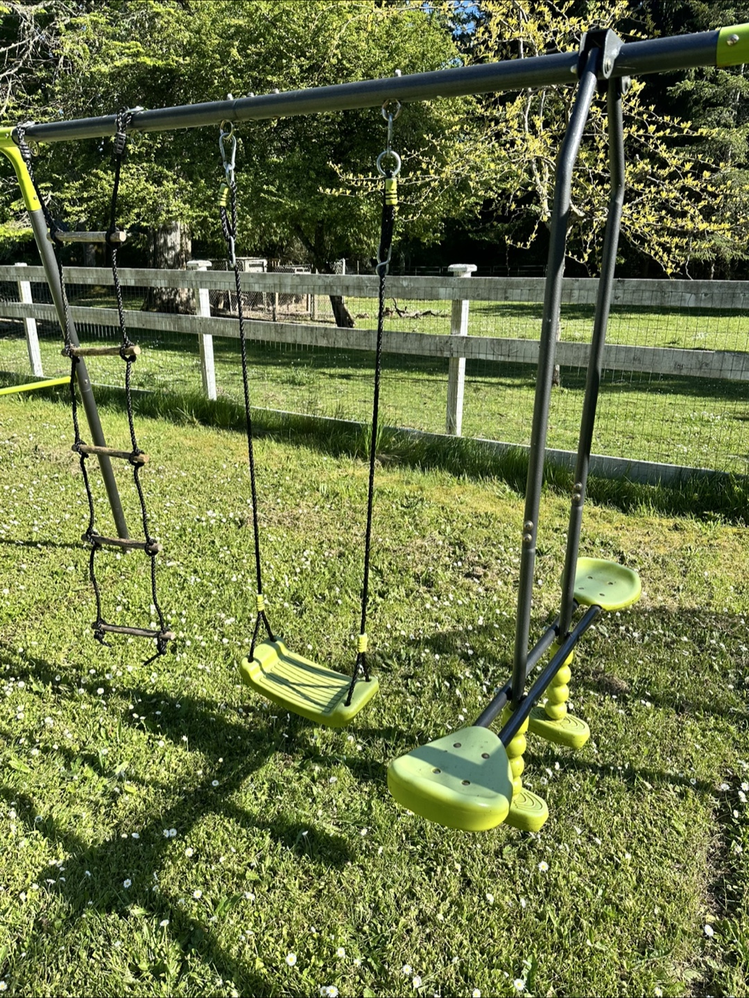 Kids' Outdoor Swing Set with Ladder - photo 3