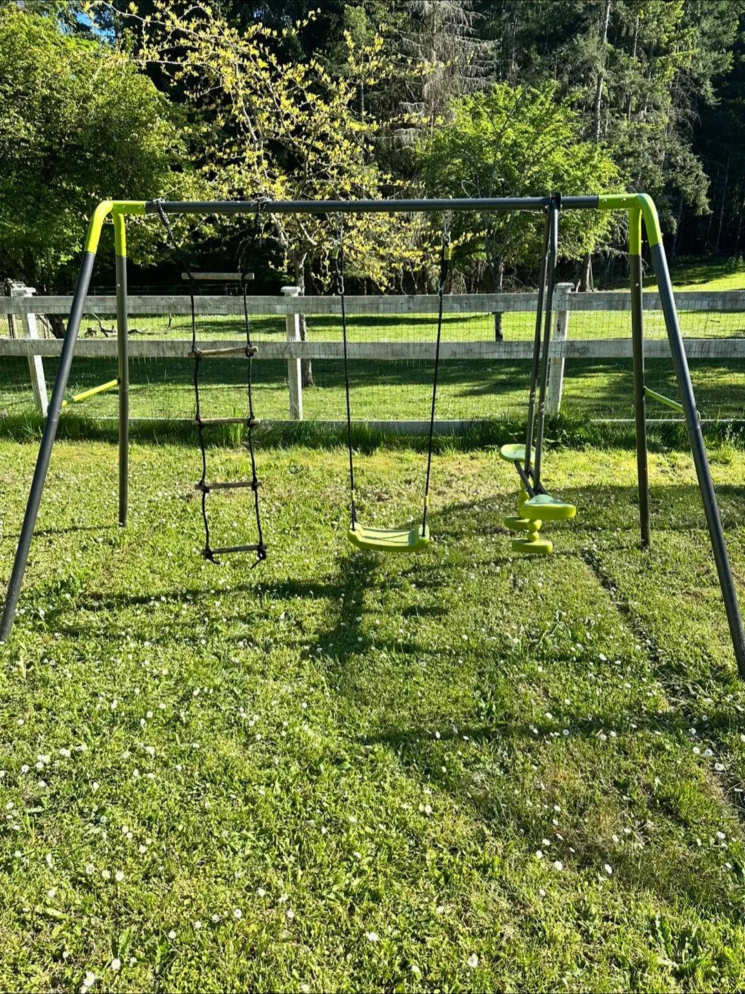 Kids' Outdoor Swing Set with Ladder thumbnail