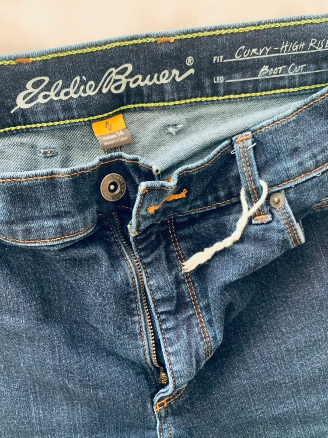 Eddie Bauer Curvy High Rise Boot Cut Jeans thumbnail
