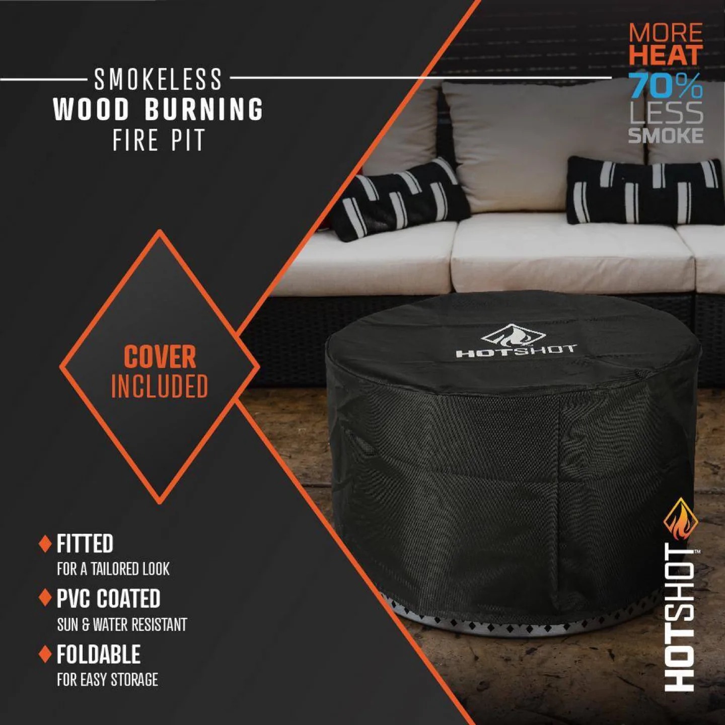 HotShot Homestead 25 in. Round Smokeless Wood-Burning Fire Pit image indicator(8)