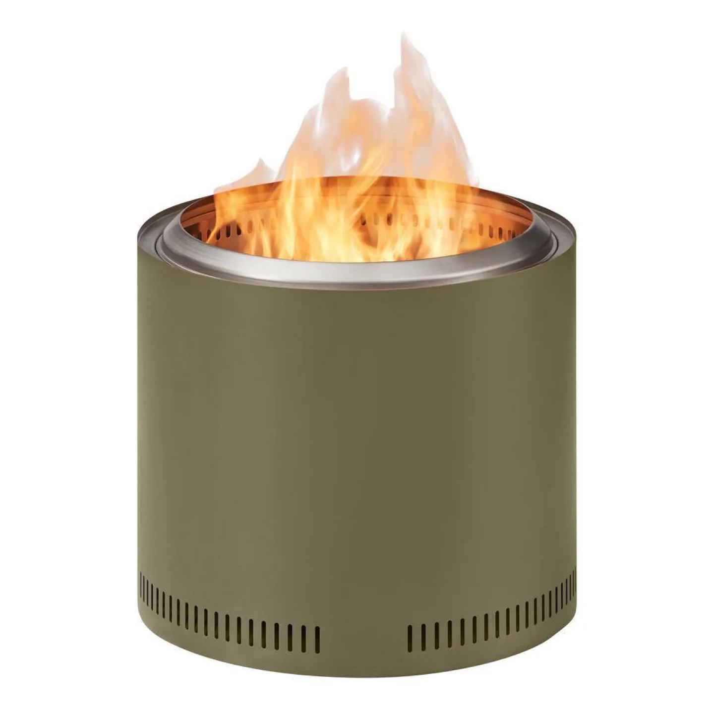 19 in. Outdoor Stainless Steel Wood Burning Low Smoke Fire Pit image indicator(6)