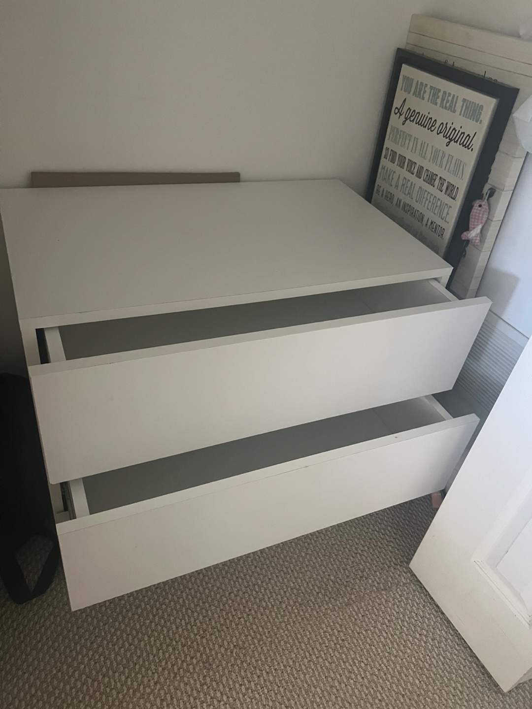 White Three-Drawer Dresser - photo 3