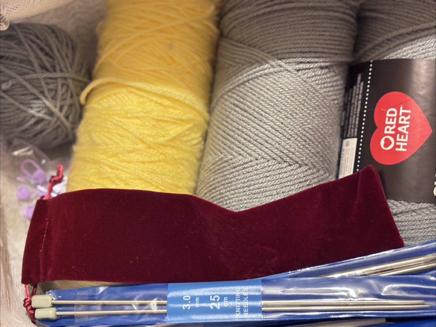 Knitting Starter Kit - Yarn, Needles, Crochet Hook & More!
