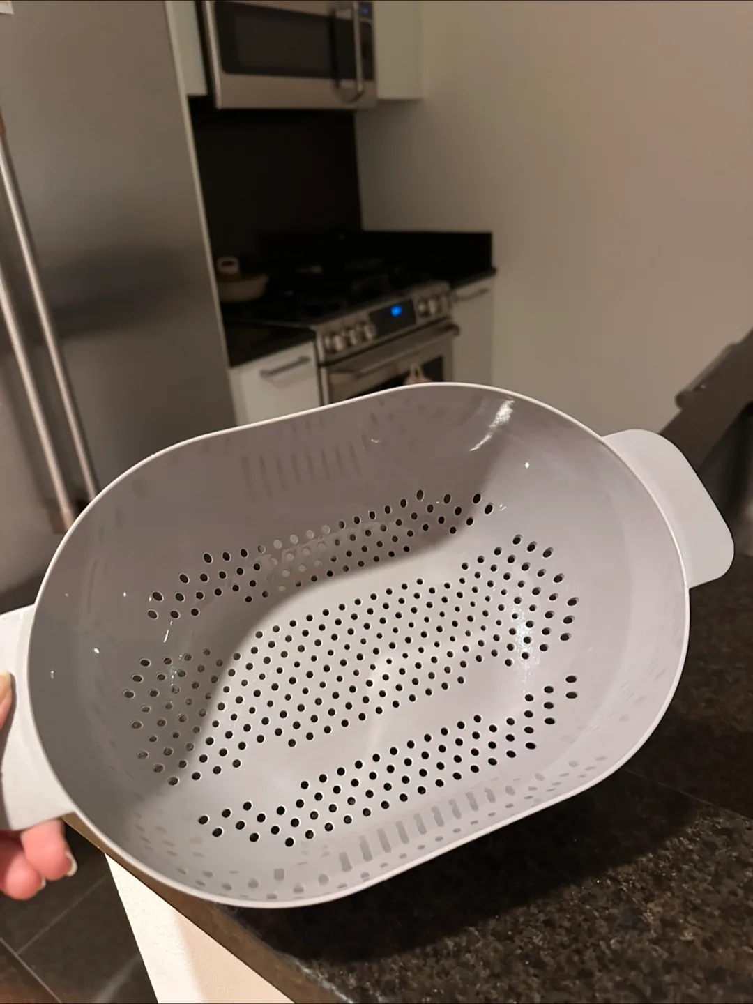 Grey Plastic Colander thumbnail