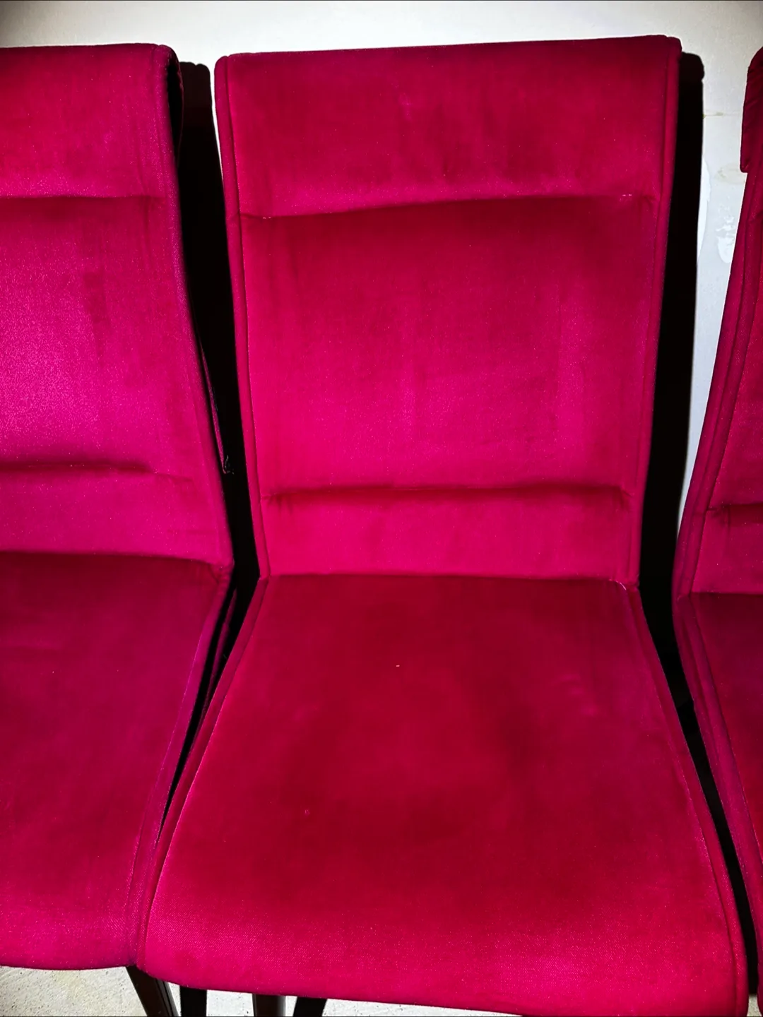 Six Burgundy Velvet Dining Chairs image indicator(5)