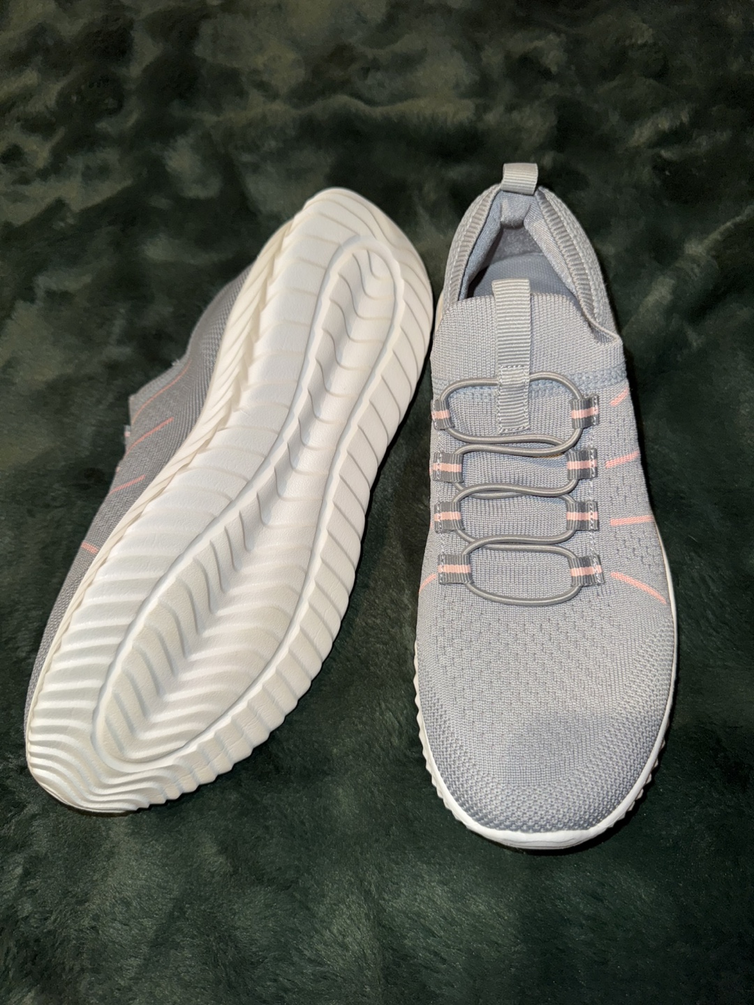 Women's Grey Slip-On Knit Sneakers - photo 4