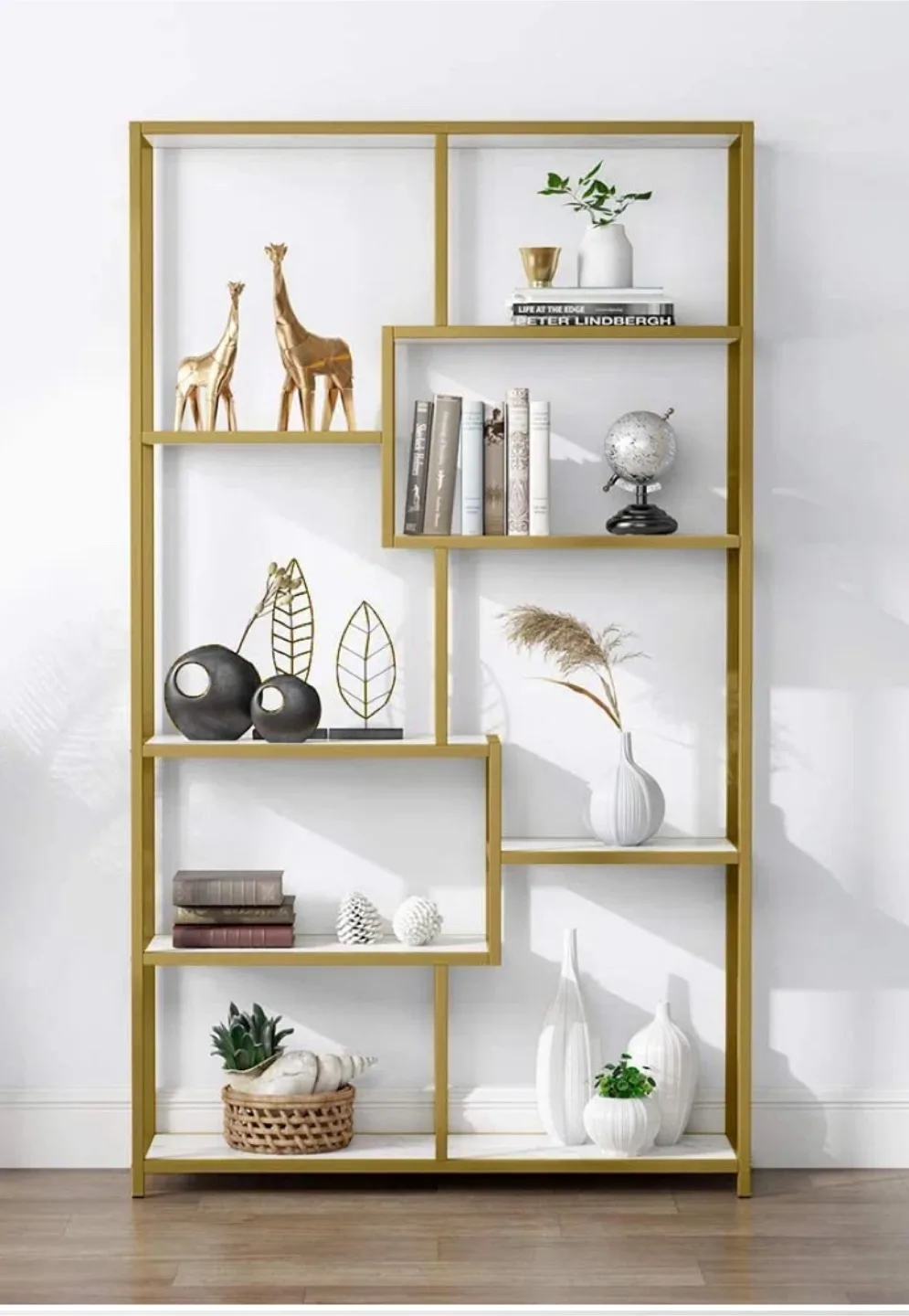 Gold Metal Bookcase/Display Shelf thumbnail