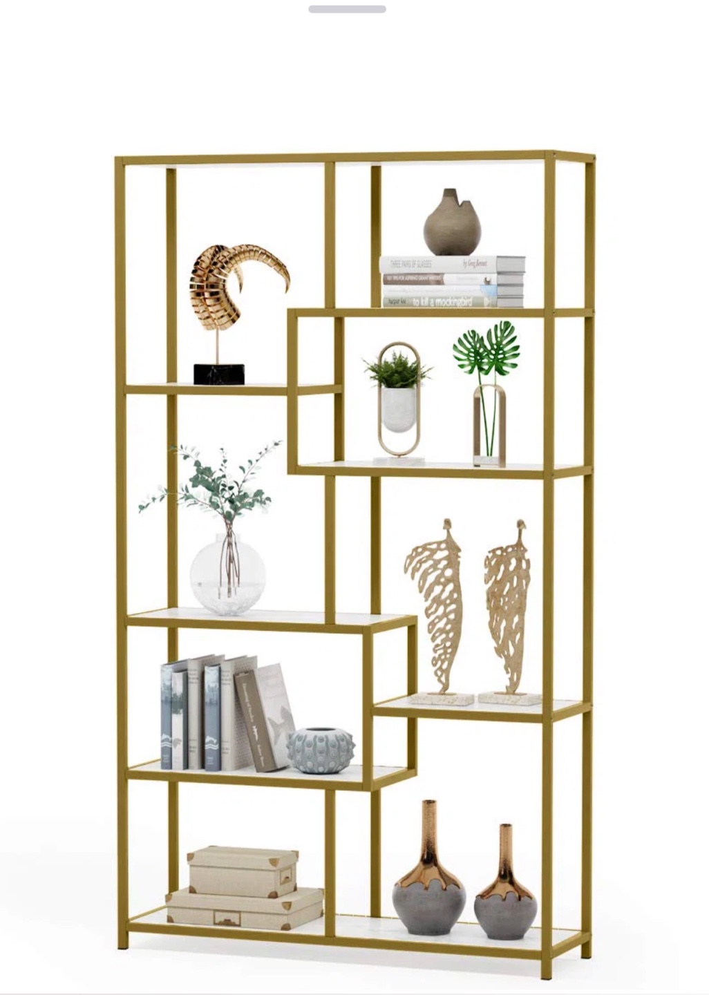 Gold Metal Bookcase/Display Shelf - photo 2