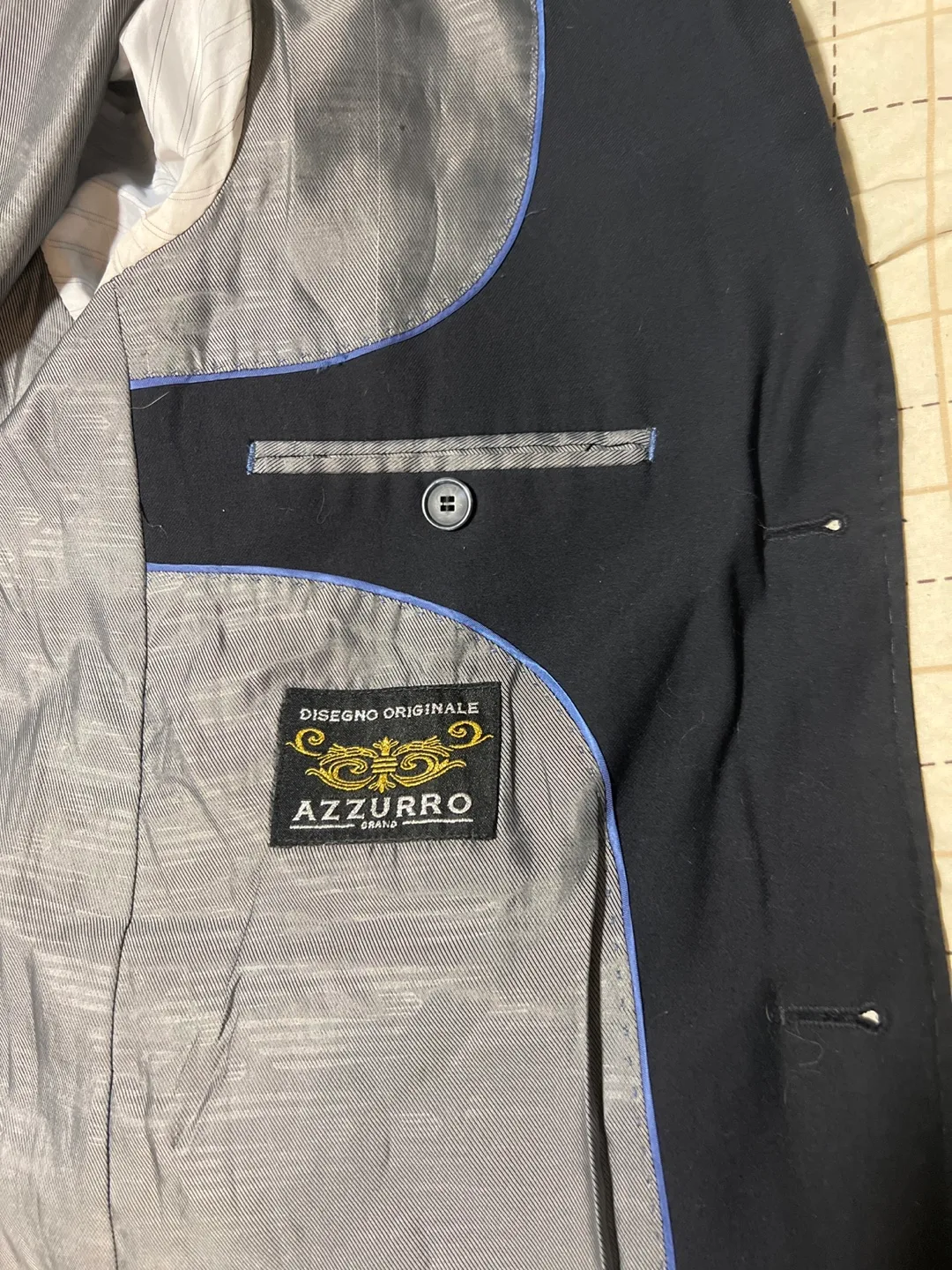 Men's Azzurro Design Blazer Jacket image indicator(3)