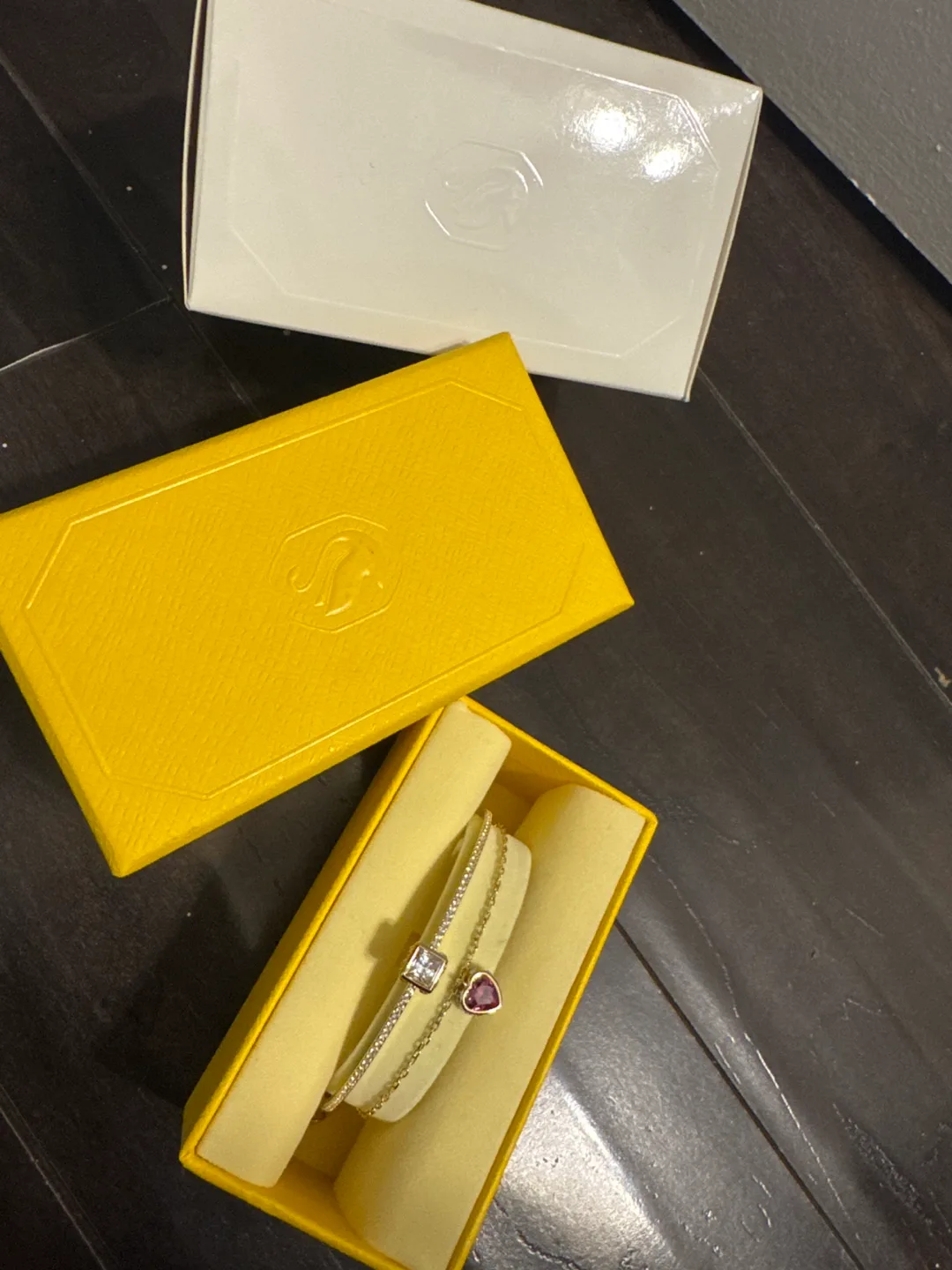 Swarovski Chroma Bangle Bracelet - Red Heart, 18k Gold Plated image indicator(5)