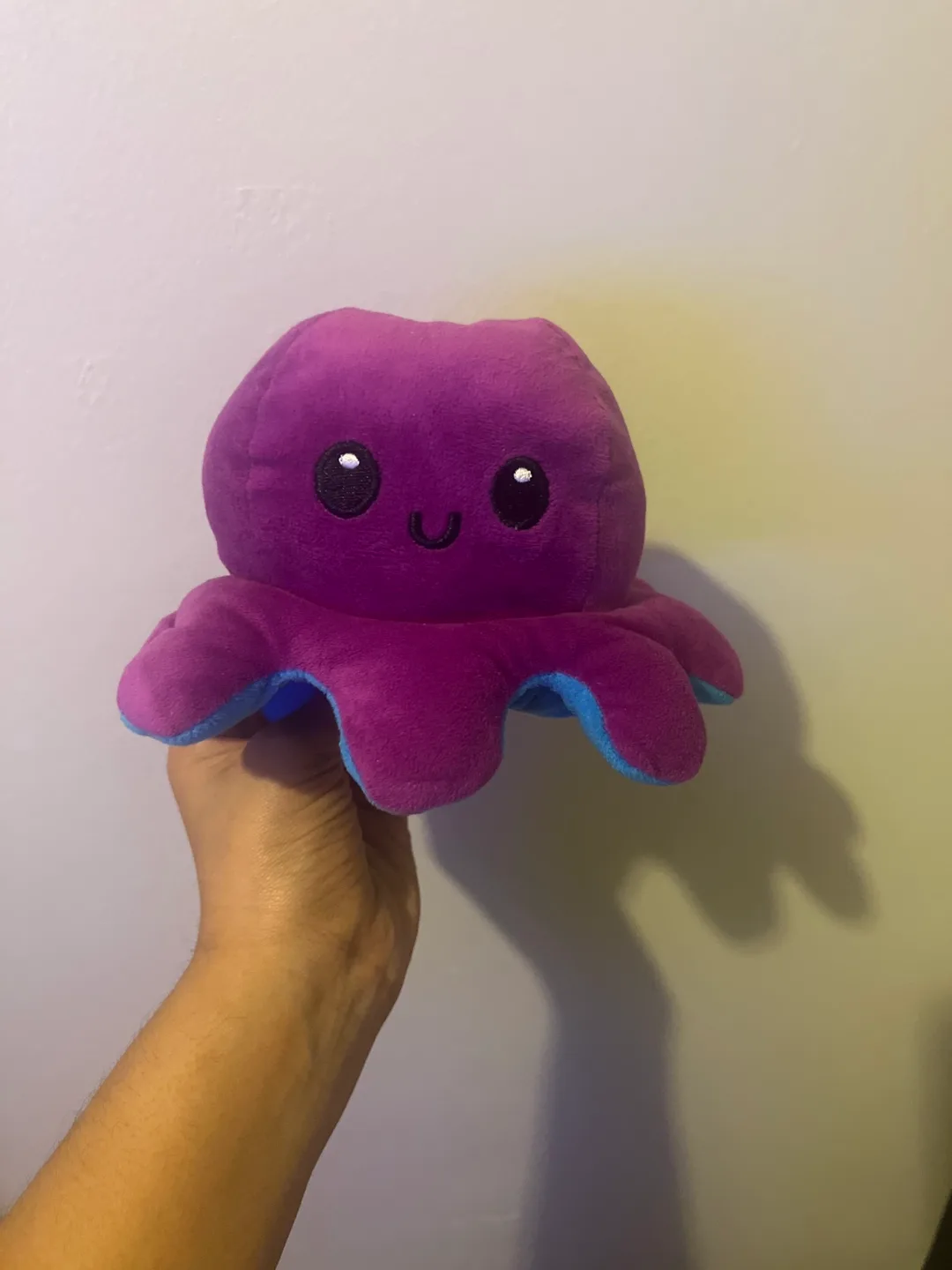 Reversible Octopus Plush Toy - Purple and Blue thumbnail